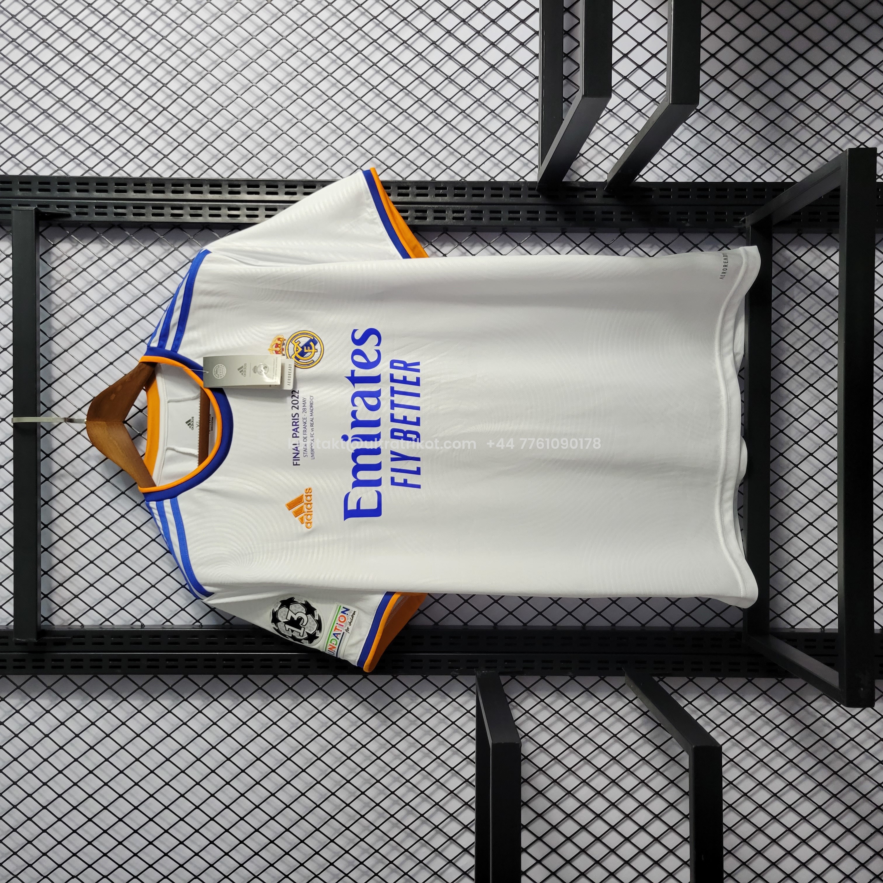 UltraTrikot-Retro Real Madrid 21-22 Home Stadium Jersey - Champions League Final