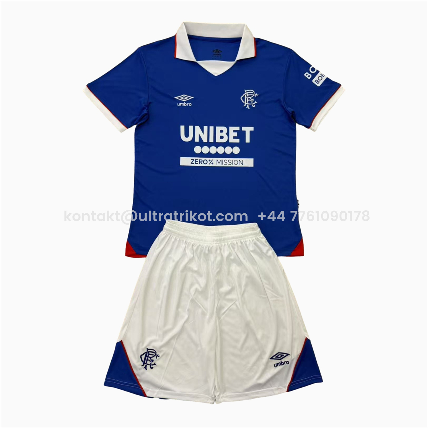 UltraTrikot-Glasgow Rangers 25-26 Home Men's Adult Jersey Set - Fans Version