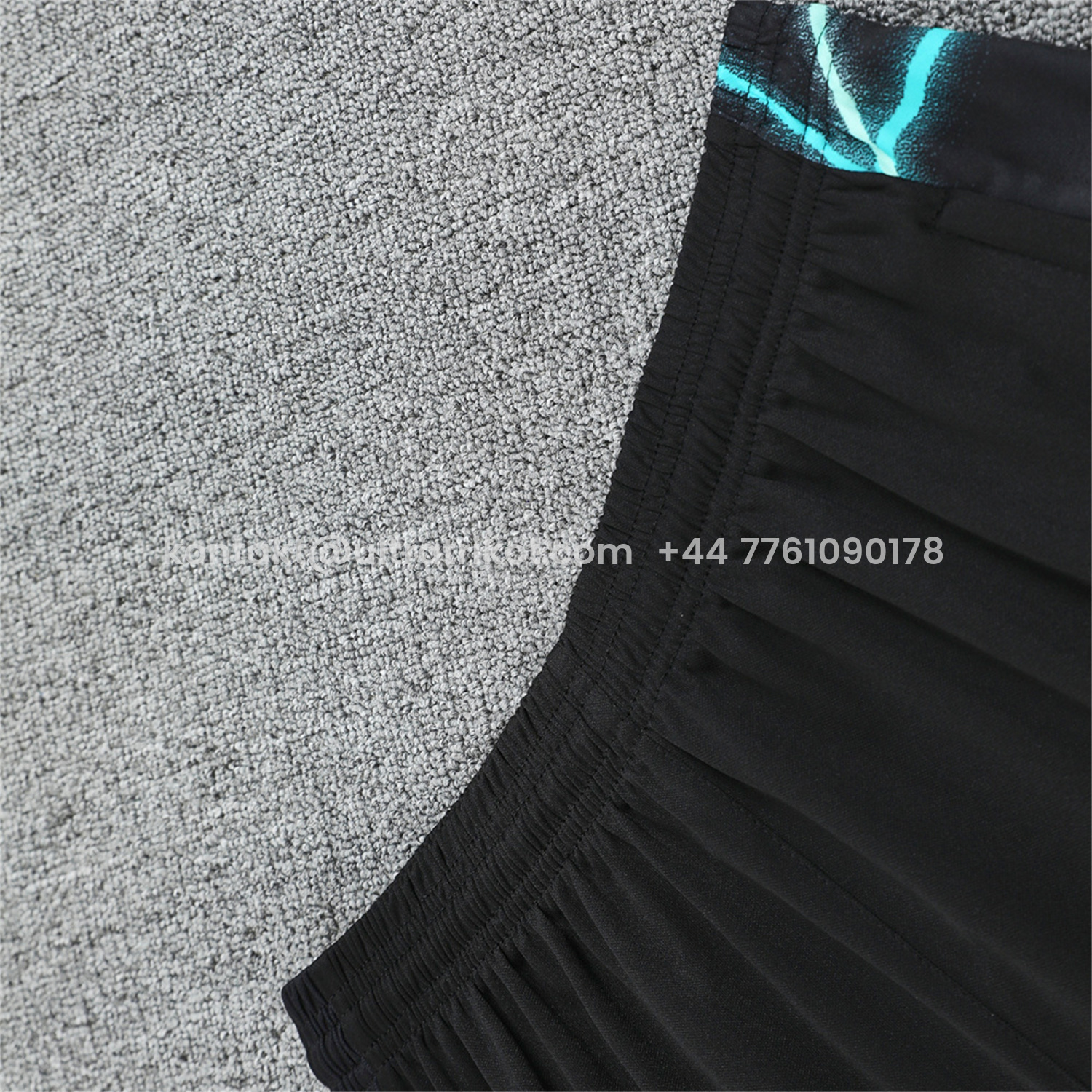 UltraTrikot-Inter Milan 25-26 Vest Training Set - Blue Fluorescent Rays Black Vest & Black Shorts