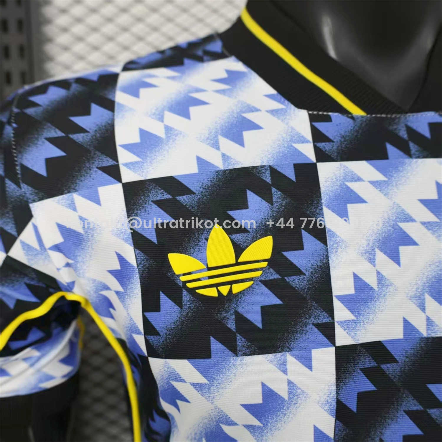 UltraTrikot-Manchester United 25-26 Blue And Black Checkerboard Special Jersey - Player Version
