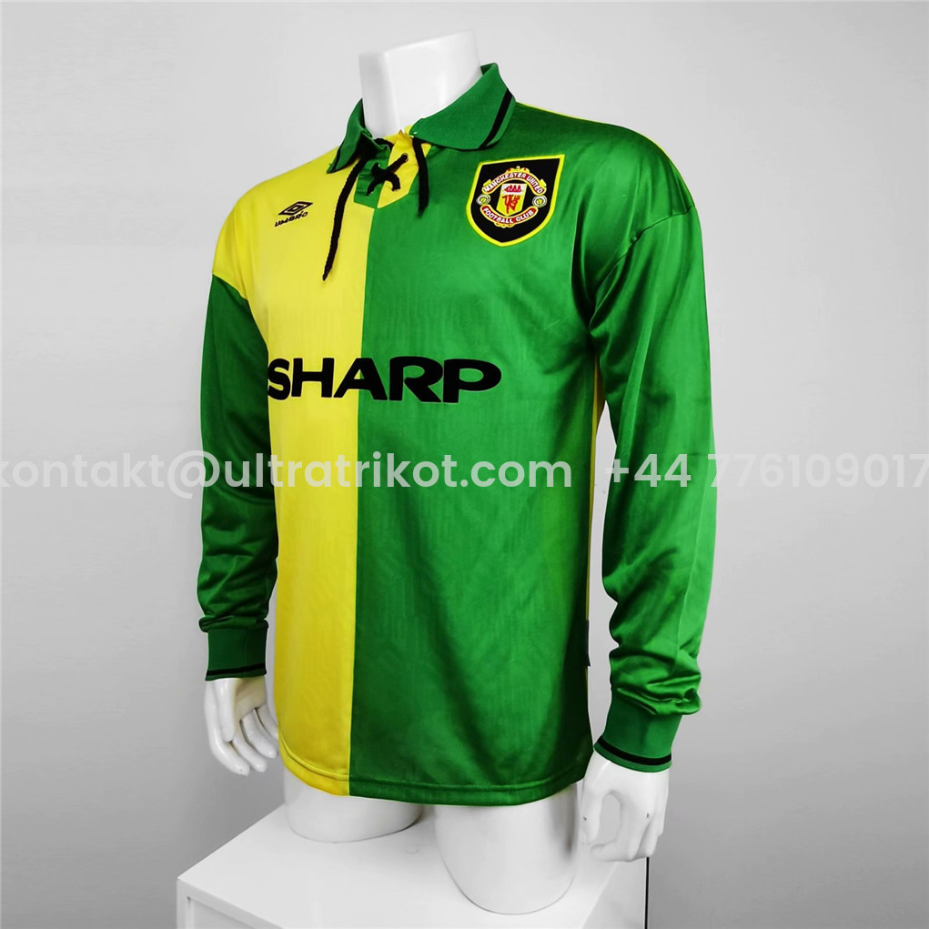 UltraTrikot-Retro Manchester United 92-94 Third Away Long Sleeve Jersey