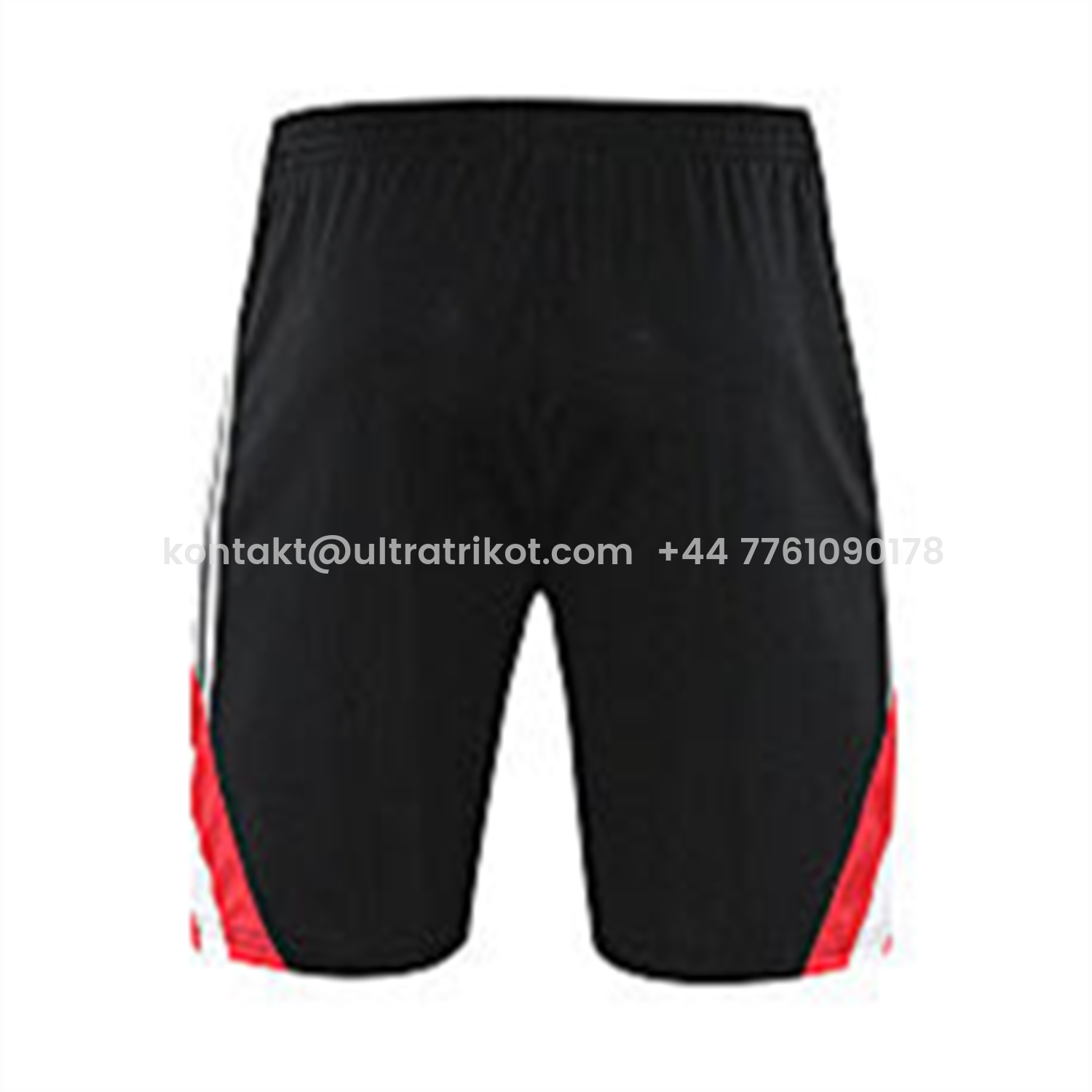 UltraTrikot-Manchester United 25-26 Short-Sleeve Training Set - Red Devil Black Top & Black Shorts
