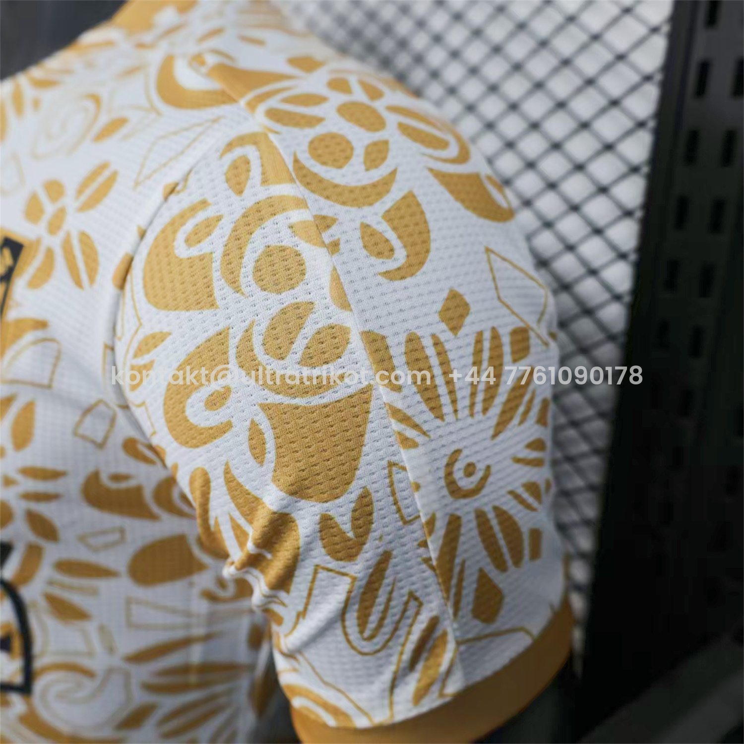 UltraTrikot-Club Deportivo Palestino Palestine 25-26 Yellow Flowers White Jersey - Player Version