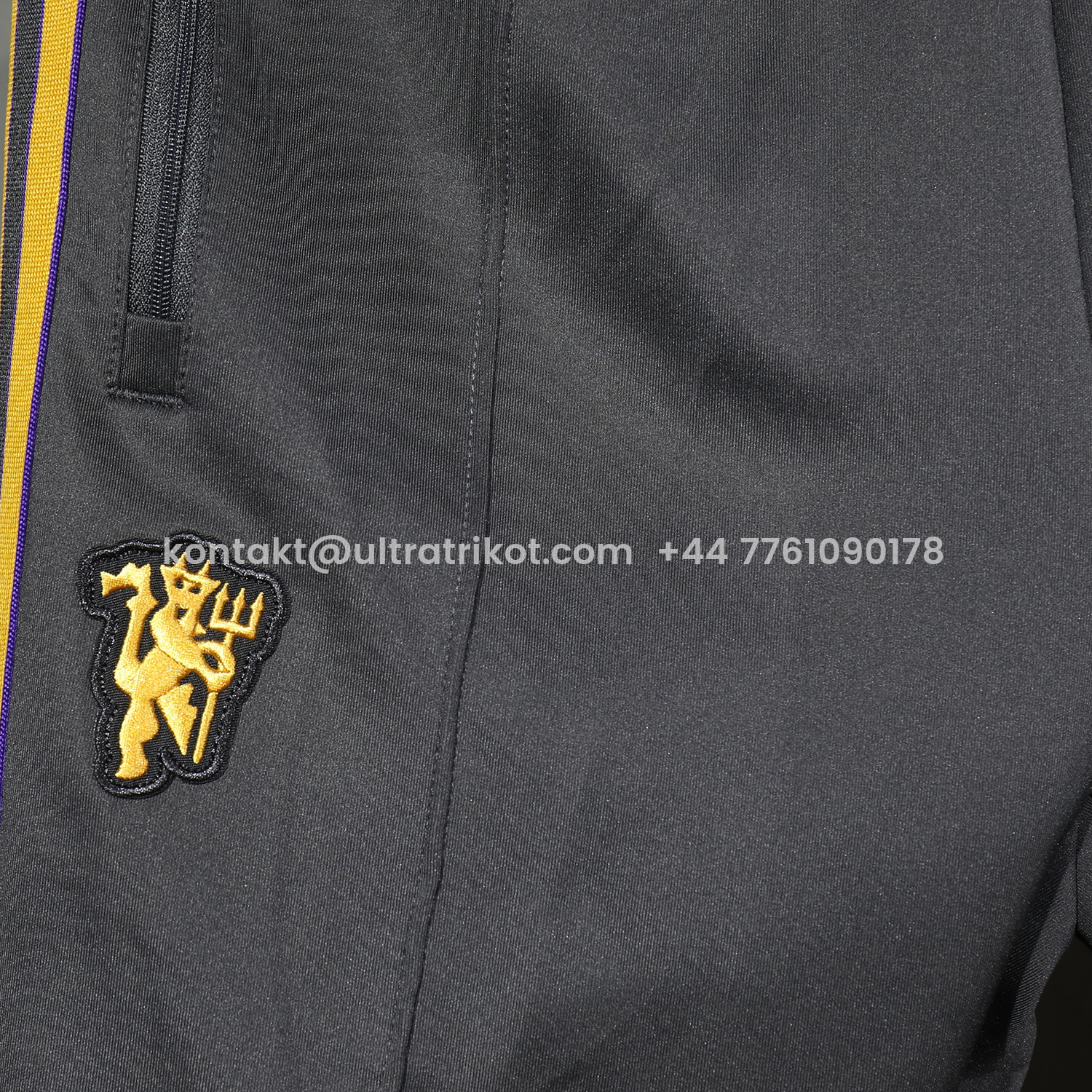 UltraTrikot-Manchester United 25-26 Pure Color Training Set - Black Top and Black Pants