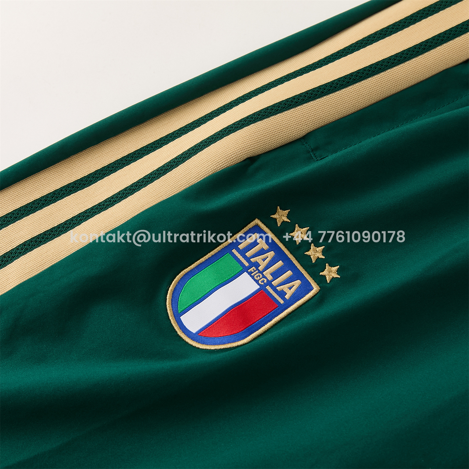 UltraTrikot-Italy 2026 Hooded Windbreaker Training Set - Green Top & Pants