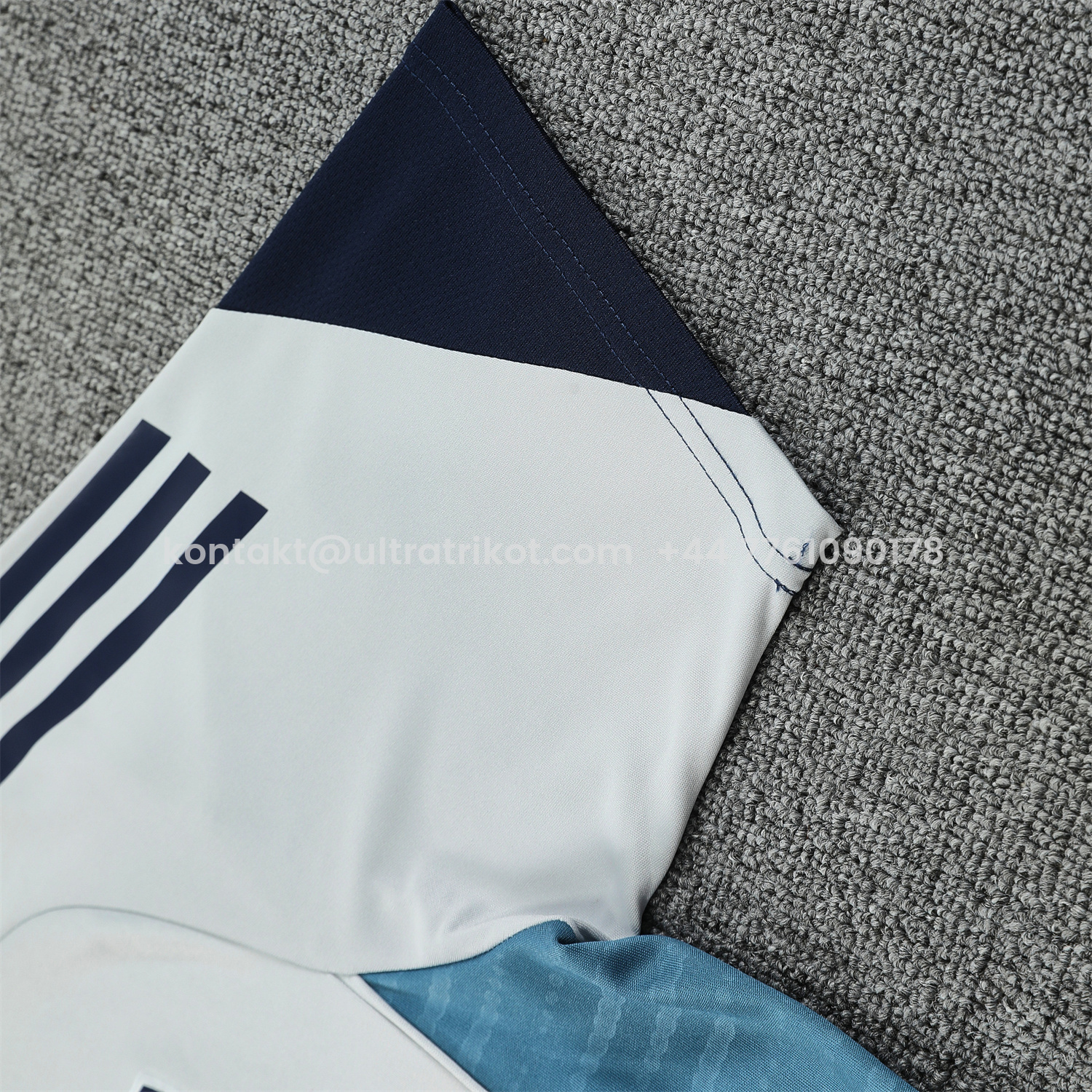 UltraTrikot-Arsenal 25-26 Short-Sleeve Training Set - Grey Top & Deep Blue Shorts