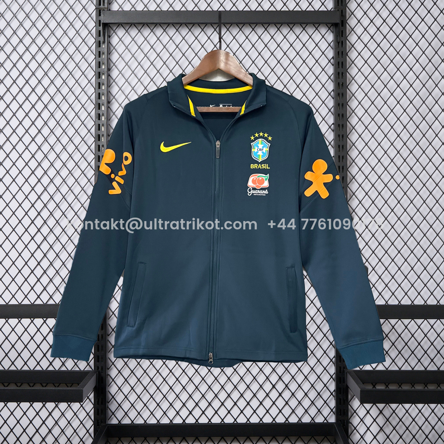 UltraTrikot-Retro Brazil 2022 Pre-Match Dark Blue Unsponsored Windbreaker