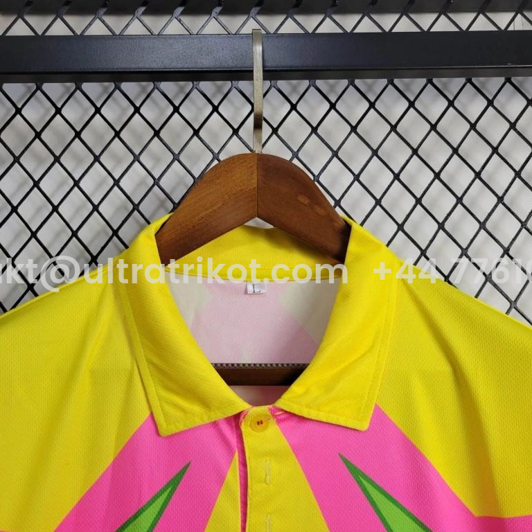 UltraTrikot-Retro Mexico 1998 World Cup Goalkeeper Pink Yellow Jersey