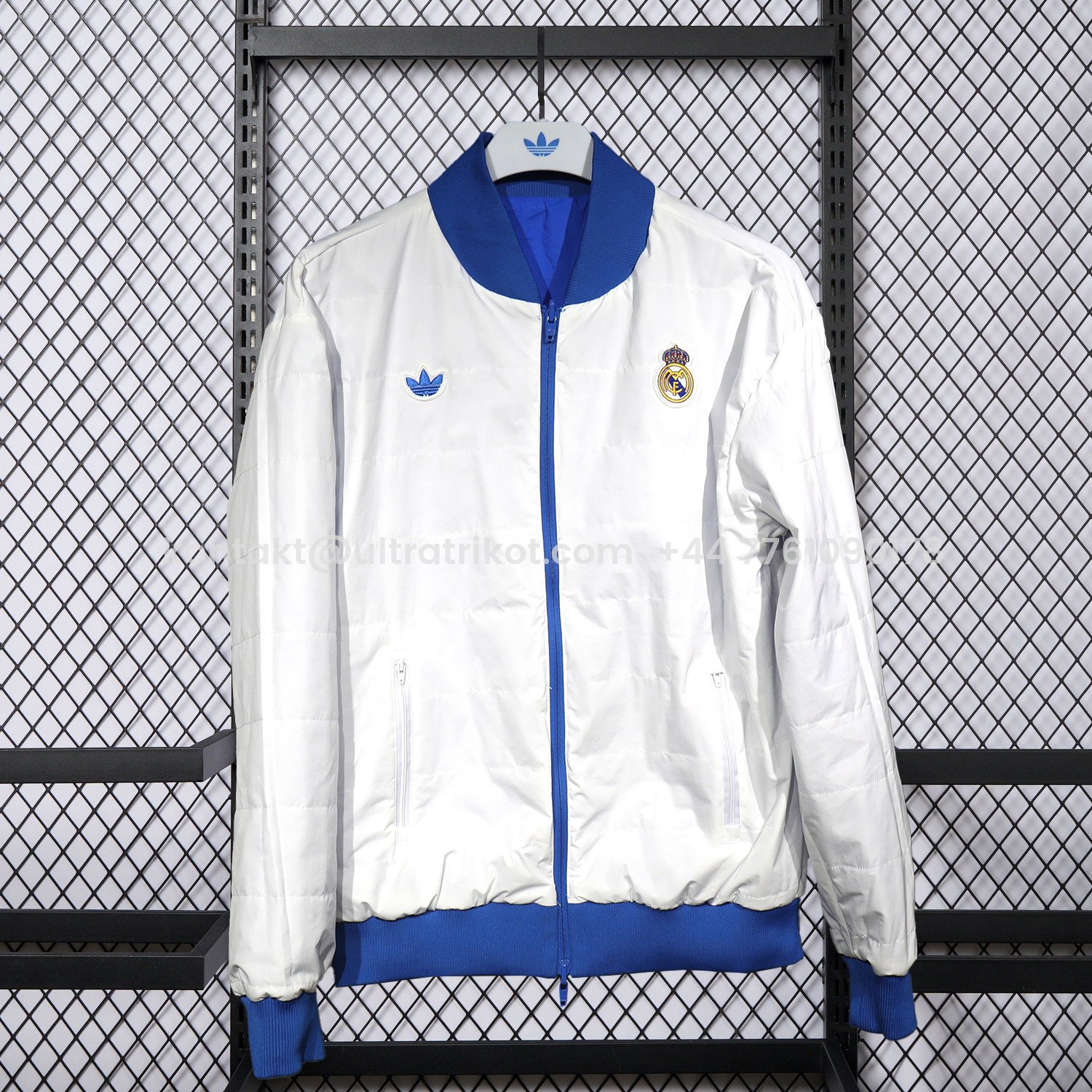 UltraTrikot-Real Madrid 25-26 Double Sided Reversible Windbreaker - Blue & White