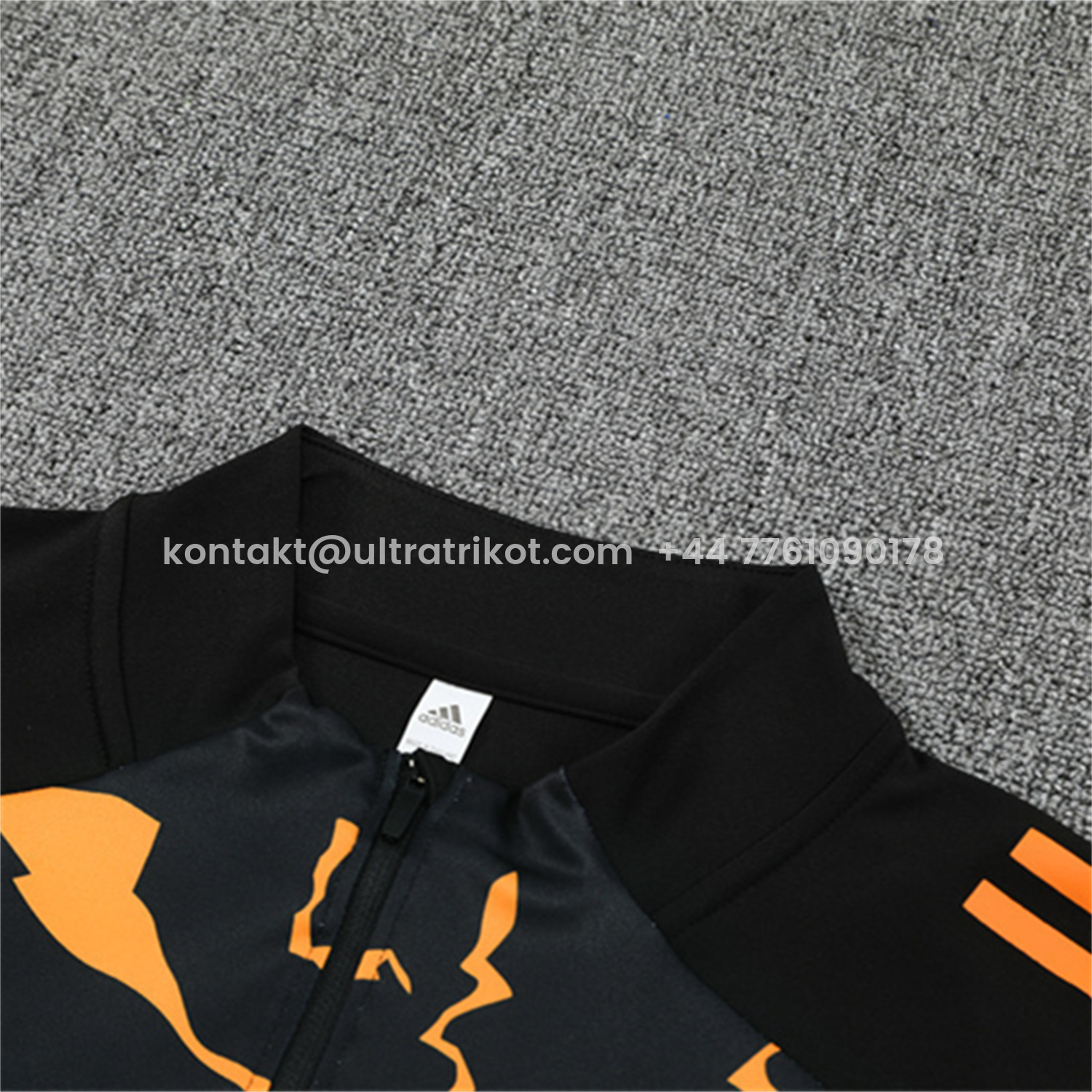 UltraTrikot-Real Madrid 25-26 Kids Long Sleeve Training Set - Player Version - Yellow Pattern Black Top and Black Pants