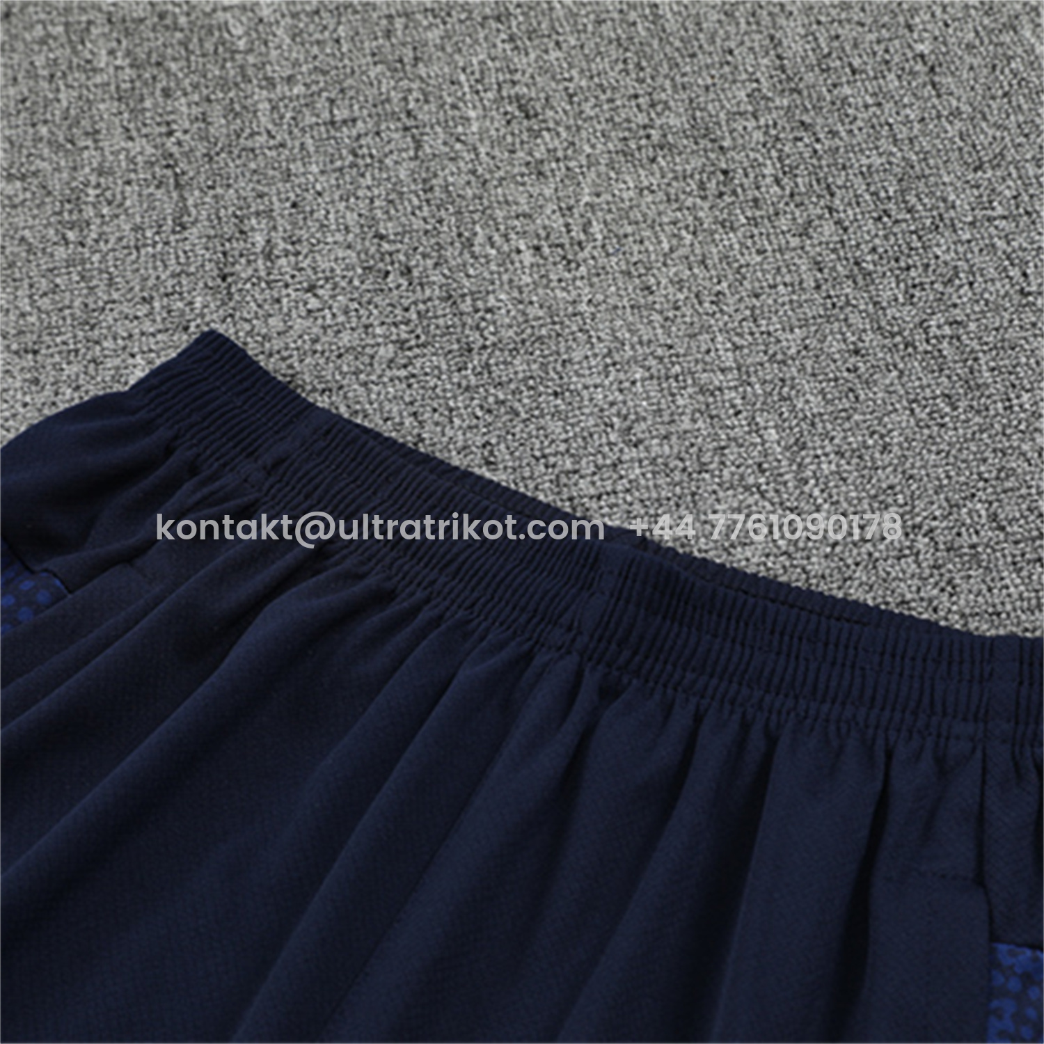 UltraTrikot-Marseille 25-26 Kids Short-Sleeve Training Set - Nattierblue Top & Deep Blue Pants