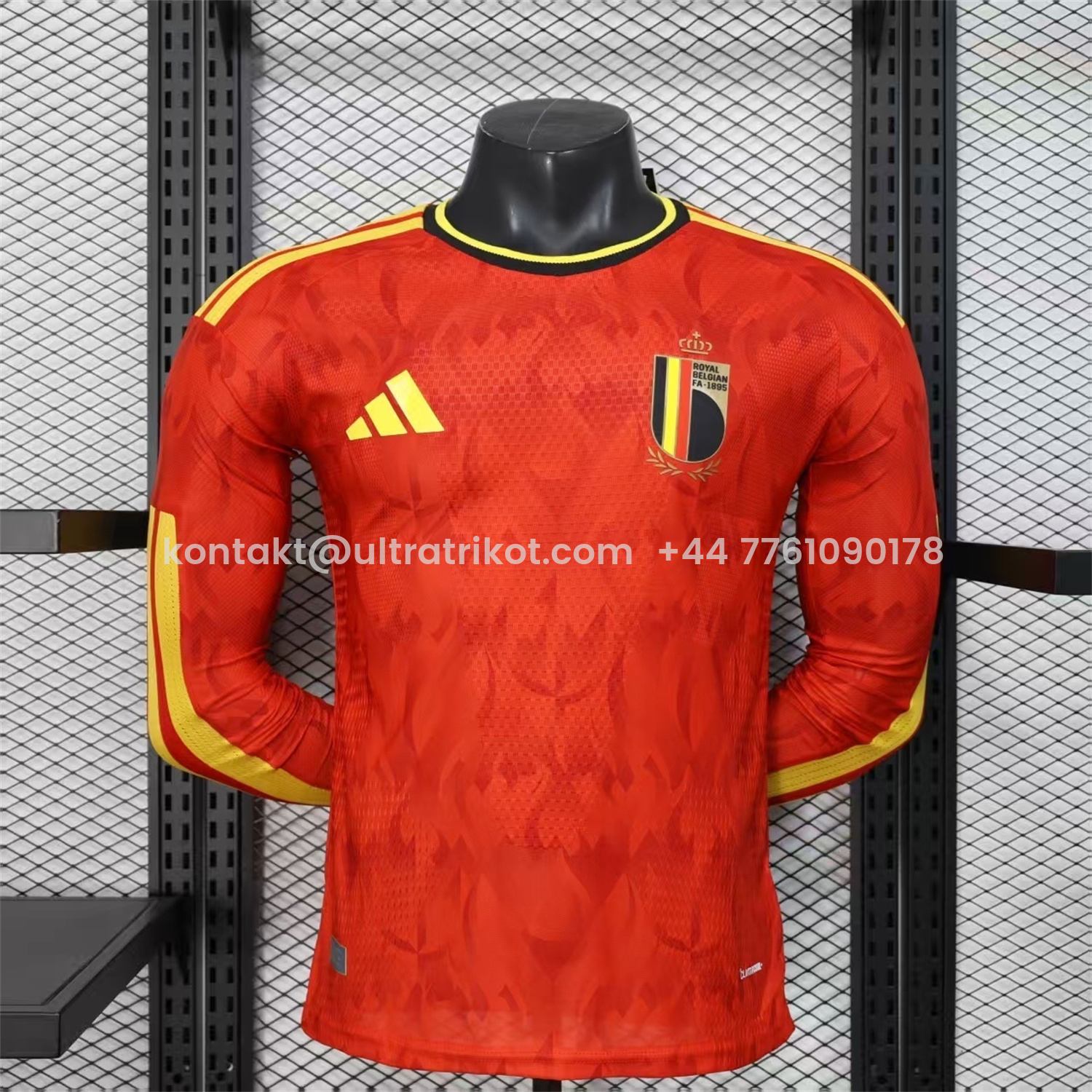 UltraTrikot-Belgium 2026 Home Long Sleeves Jersey - Player Version
