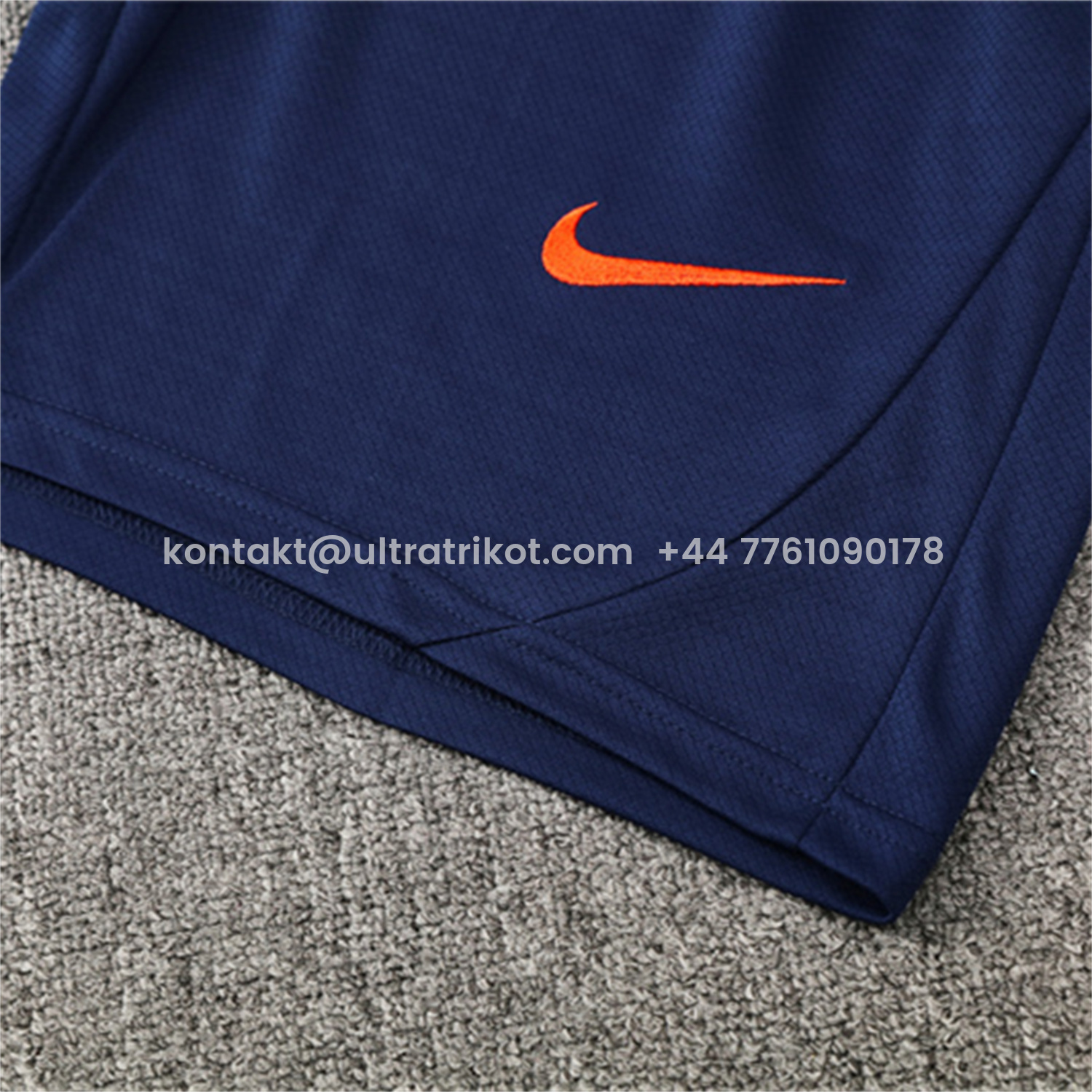 UltraTrikot-Barcelona 25-26 Kids Short-Sleeve Training Set - Royal Blue Top Orange Sponsor & Royal Blue Shorts