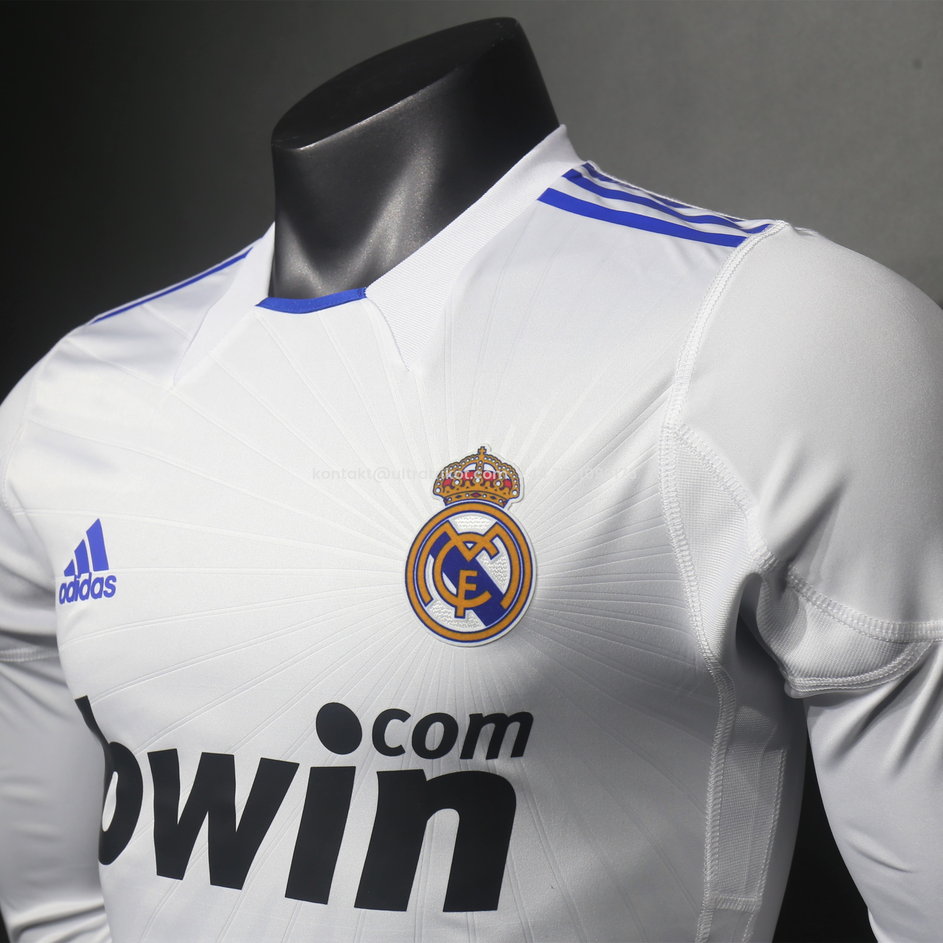 UltraTrikot-Retro Real Madrid 10-11 Home Long Sleeve Jersey - Player Version