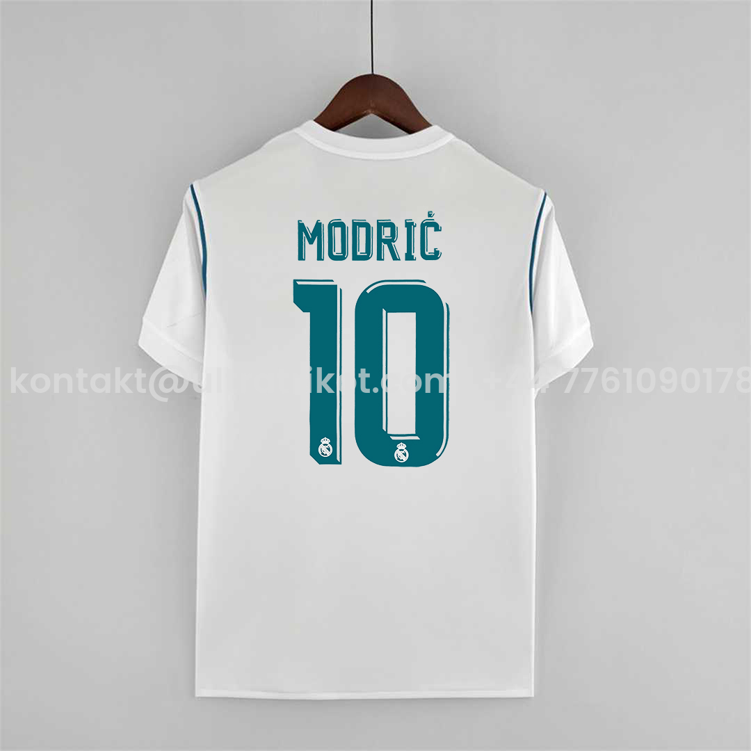 UltraTrikot-Retro Real Madrid 17-18 Home Jersey - with Champions League Final Final