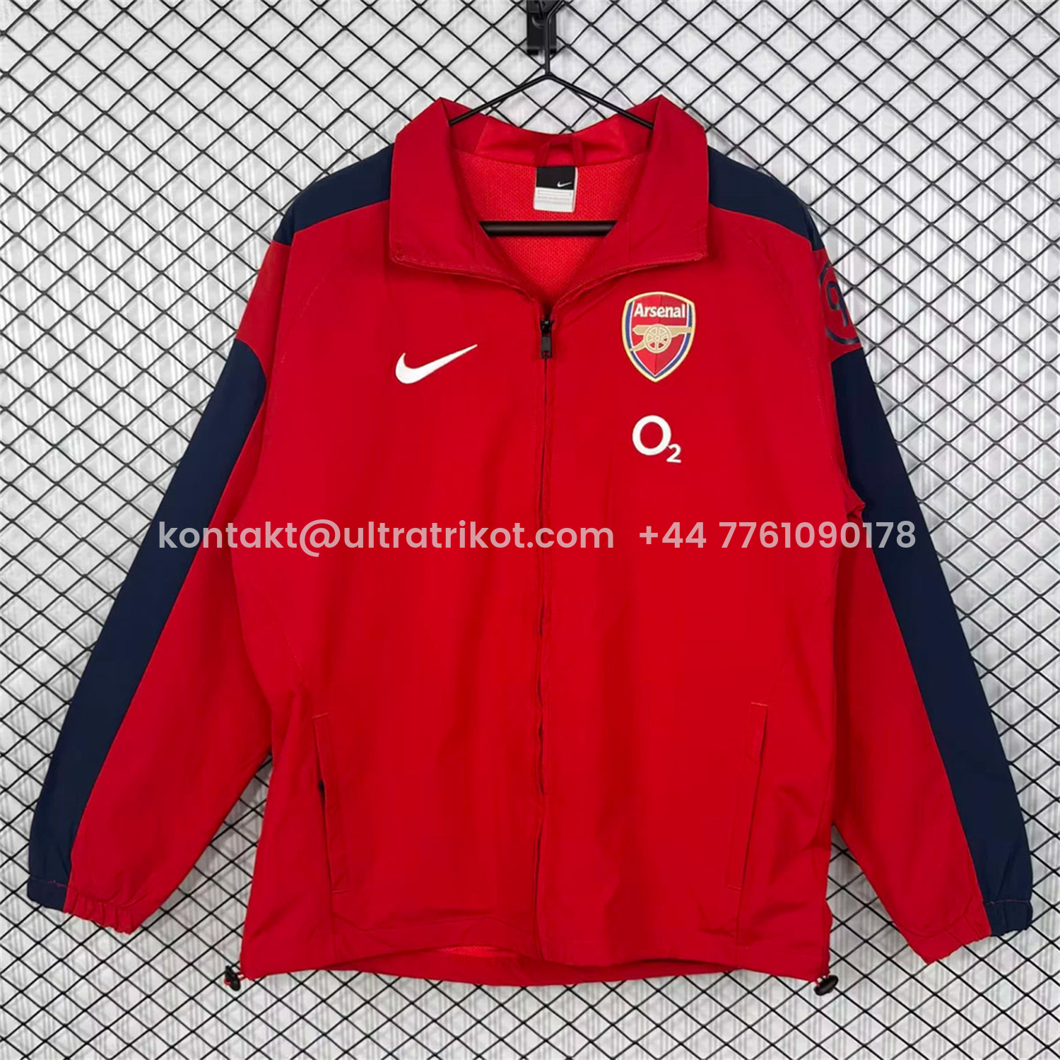 UltraTrikot-Retro Arsenal 2004-05 Home Windbreaker Jacket - Red