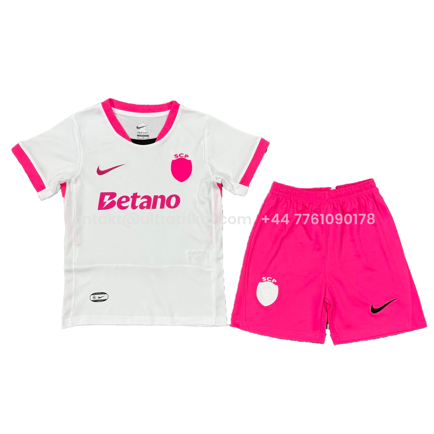 UltraTrikot-Sporting CP 25-26 Pink And White Special Kids Kit