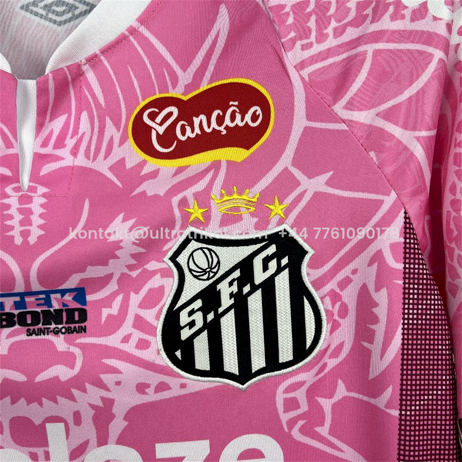 UltraTrikot-Santos 25-26 Pink Special Jersey with Sponsors - Fans Version