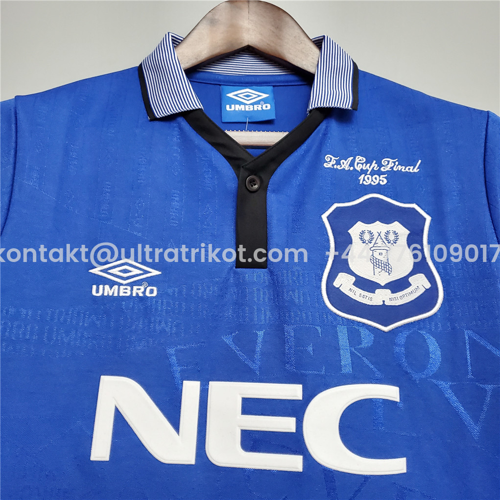 UltraTrikot-Retro Everton 1995 FA Cup Final Jersey