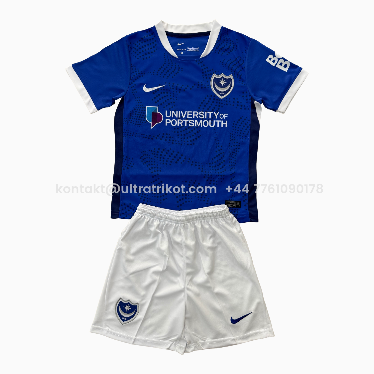 UltraTrikot-Portsmouth 25-26 Home Men's Adult Jersey Set - Fans Version