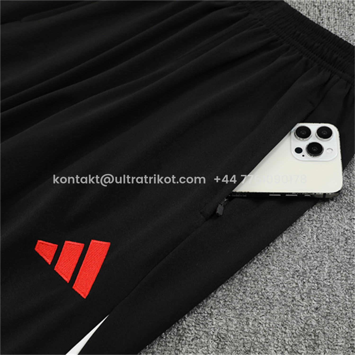 UltraTrikot-Liver.pool 25-26 Kids Long Sleeve Training Set - Player Version - White Top & Black Pants