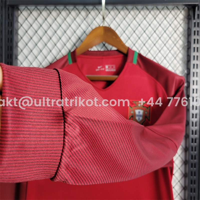 UltraTrikot-Retro Portugal 16-17 Home Stadium Long Sleeve Jersey