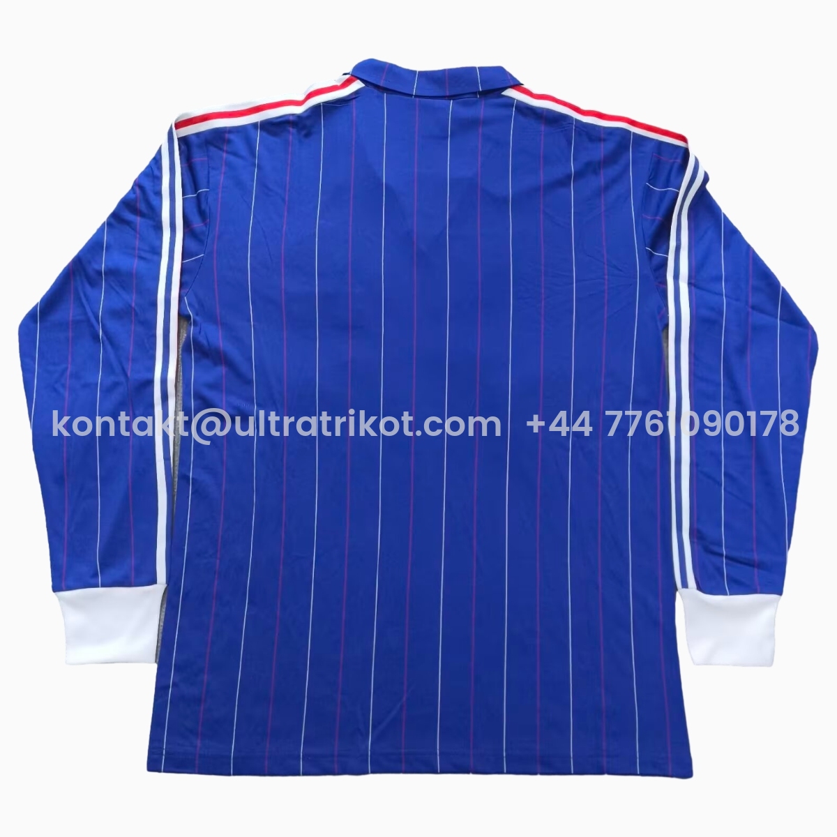UltraTrikot-Retro France 1982 Home Long Sleeves Jersey