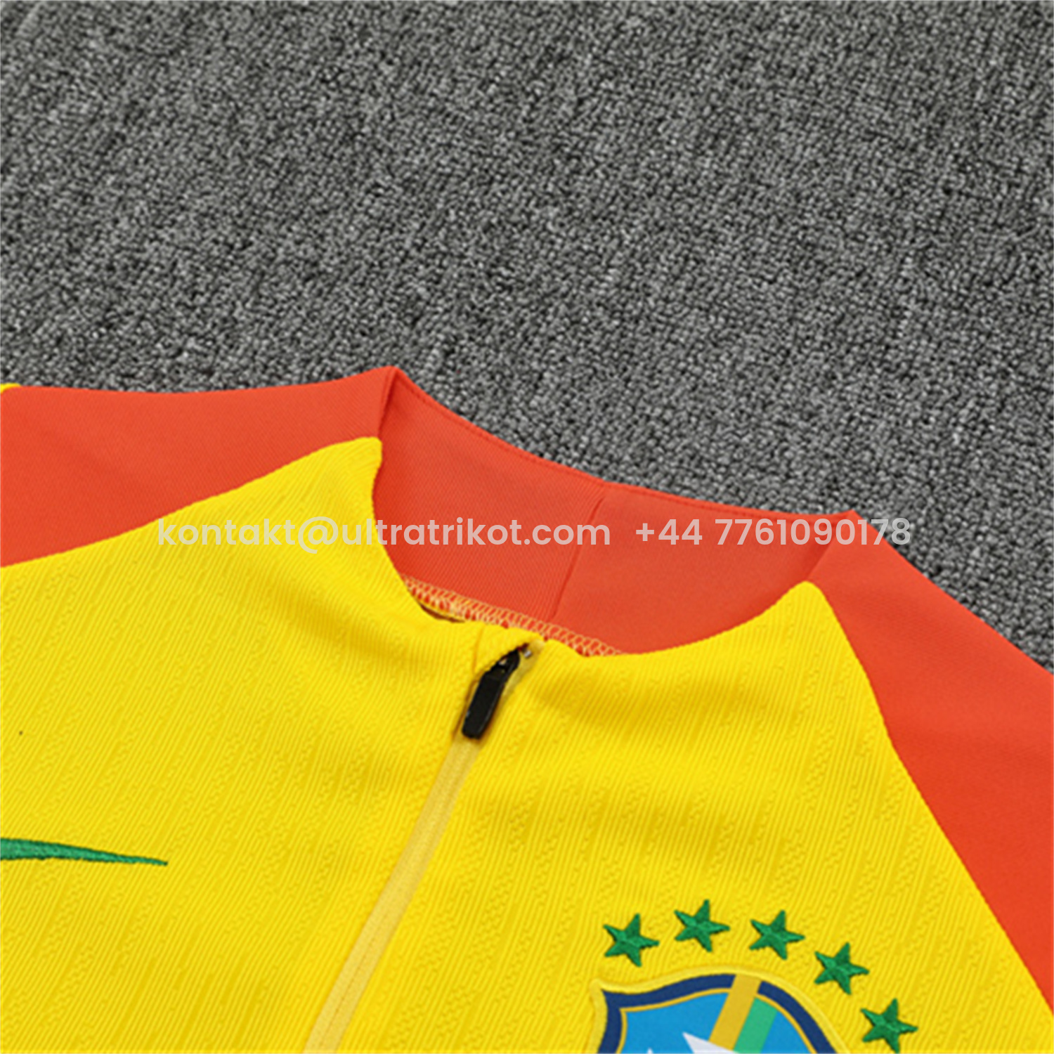 UltraTrikot-Brazil 25-26 Long Sleeve Training Set - Player Version - Yellow Top and Black Pants