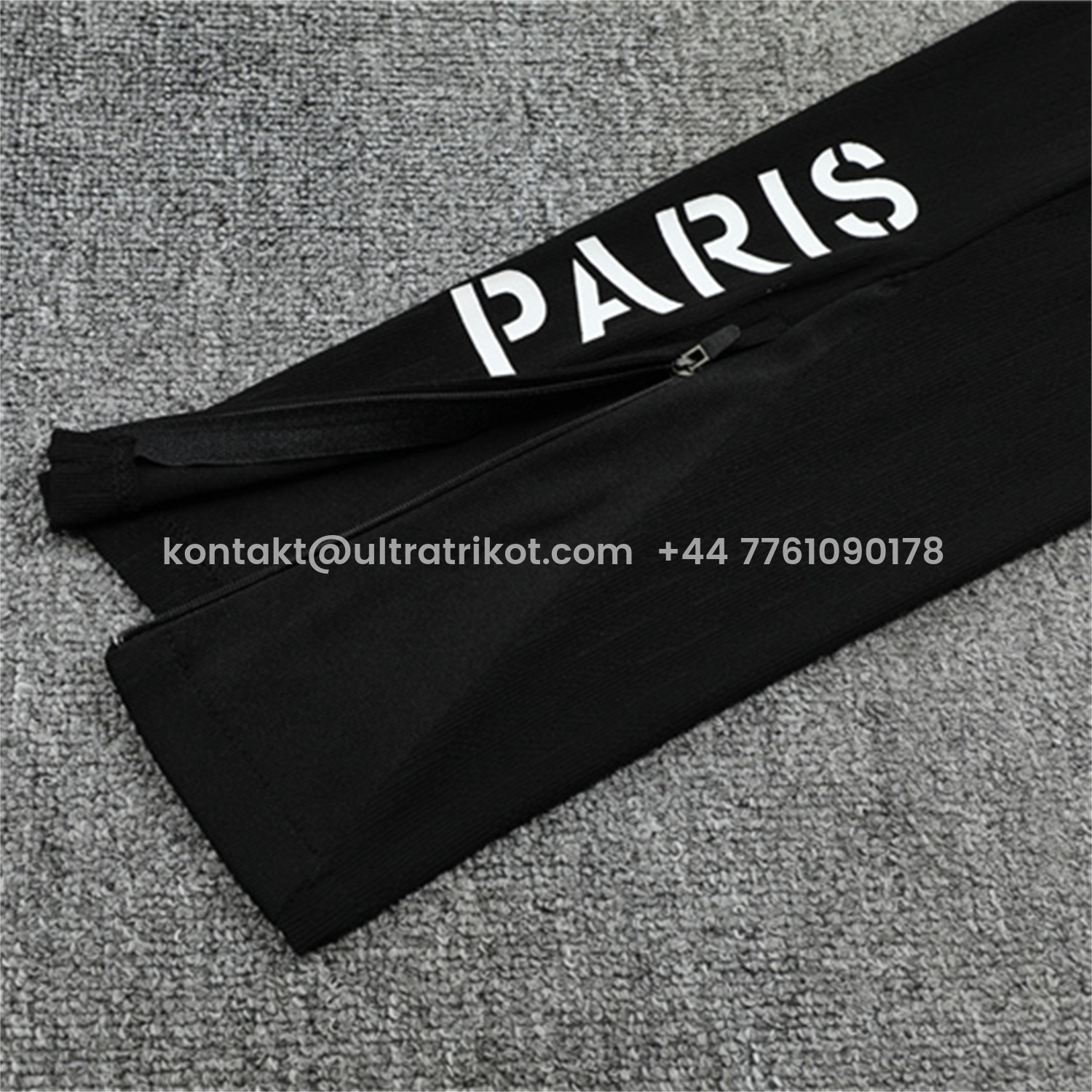 UltraTrikot-Paris Saint-Germain PSG 25-26 Jordan Kids Long Sleeve Training Set - Pure Black Top & Pants