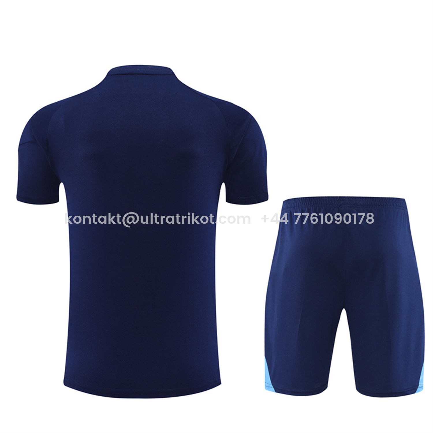 UltraTrikot-Real Madrid 25-26 Kids Short-Sleeve Training Set - Royal Blue Top & Royal Blue Shorts