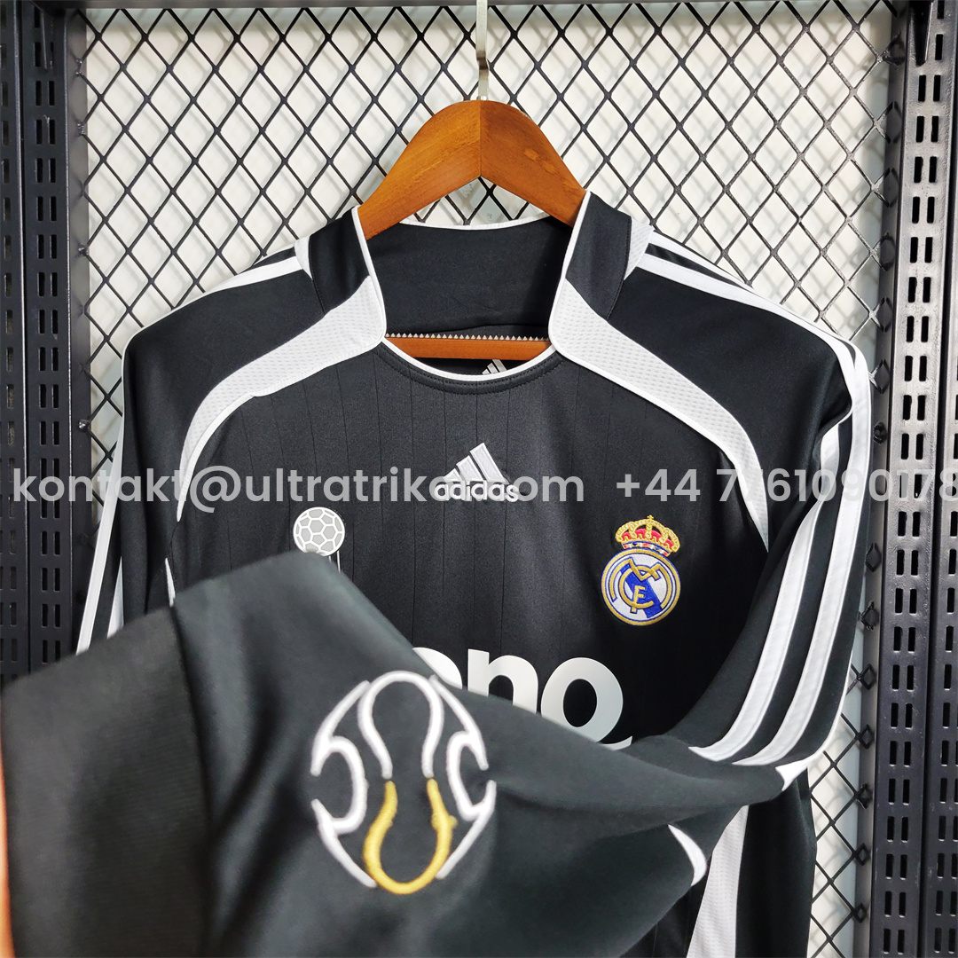 UltraTrikot-Retro Real Madrid 06-07 Away Long Sleeve Jersey