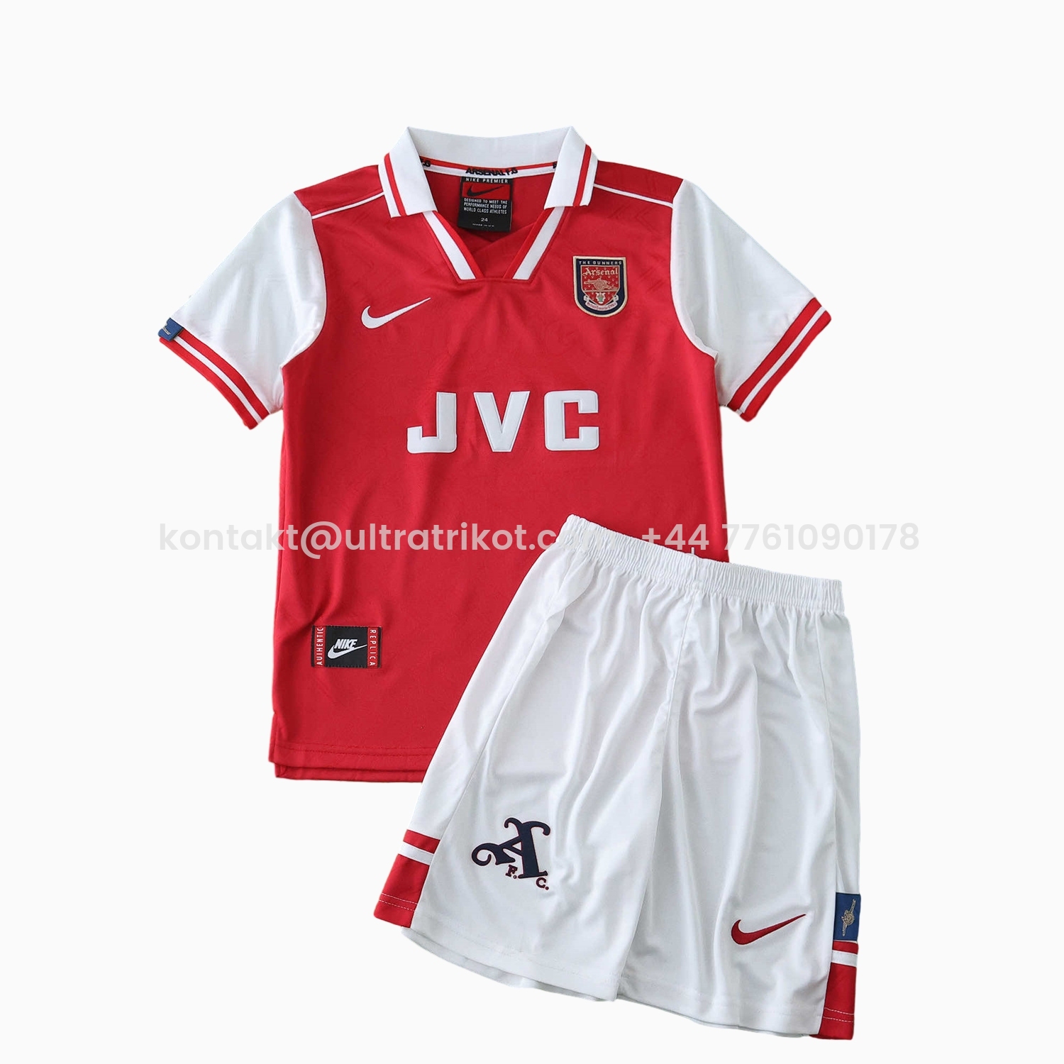 UltraTrikot-Retro Arsenal 1996-97 Home Kids Kit
