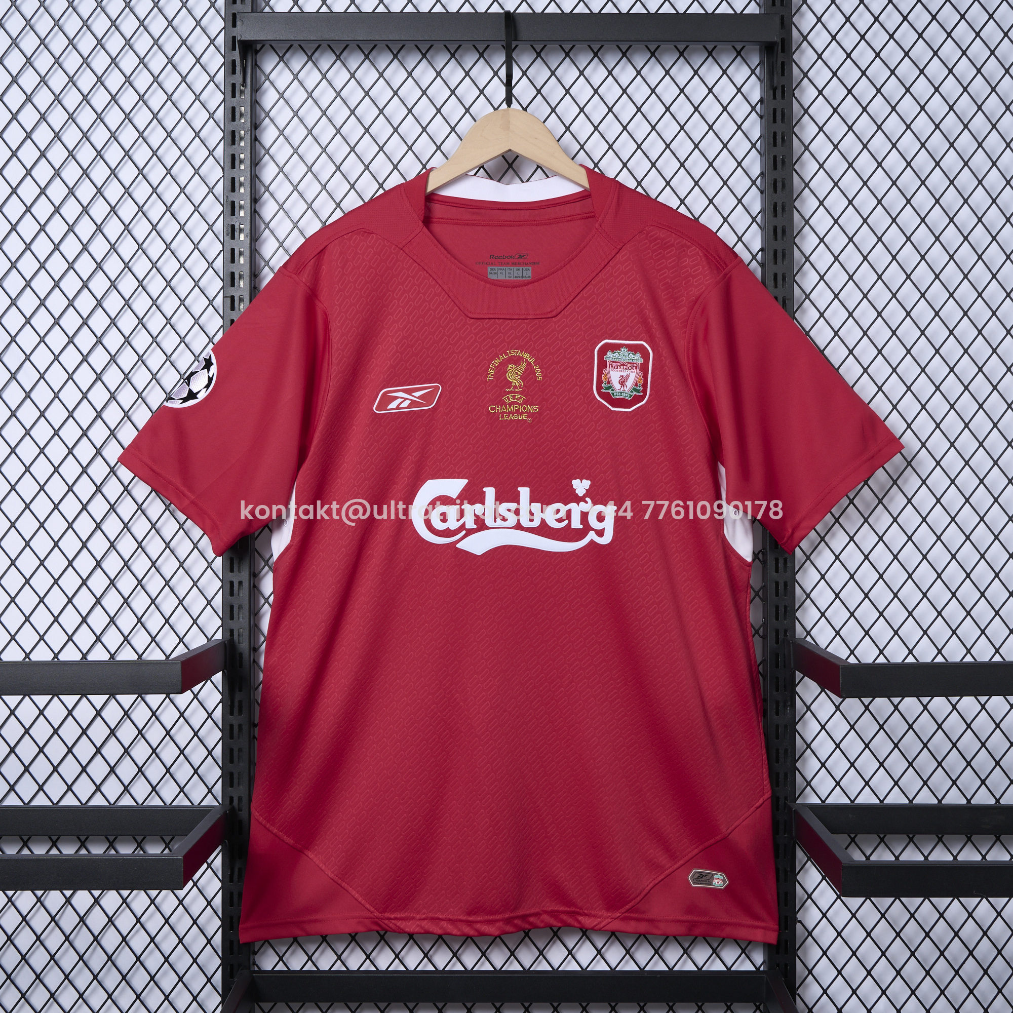 UltraTrikot-Retro Liver.pool 2005 Home Stadium Jersey - with UEFA Champions League Final Patch