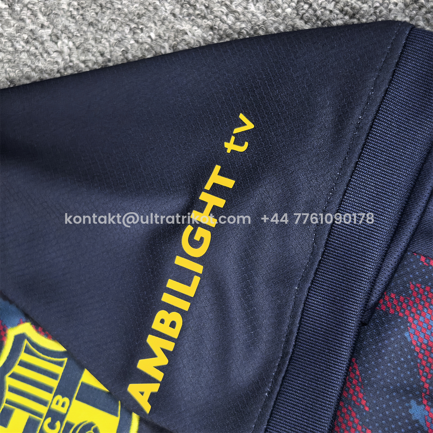 UltraTrikot-Barcelona 25-26 Deep Blue Training Jersey with Red and Blue Tree Pattern - Fans Version