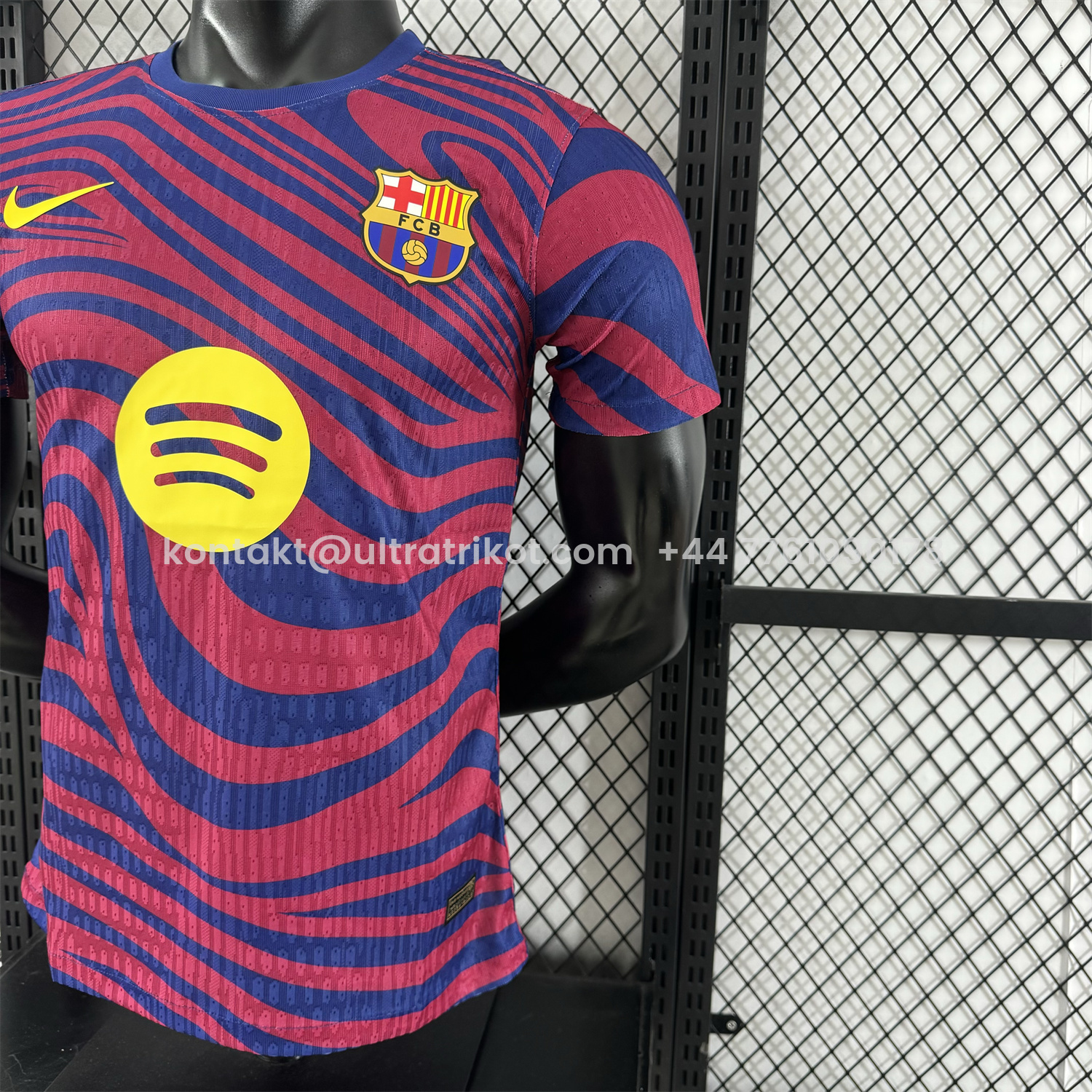 UltraTrikot-Barcelona 25-26 Red & Blue Contours Special Jersey - Player Version