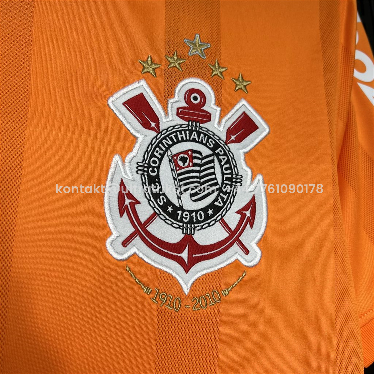 UltraTrikot-Retro Corinthians 2010 Orange Goalkeeper Jersey