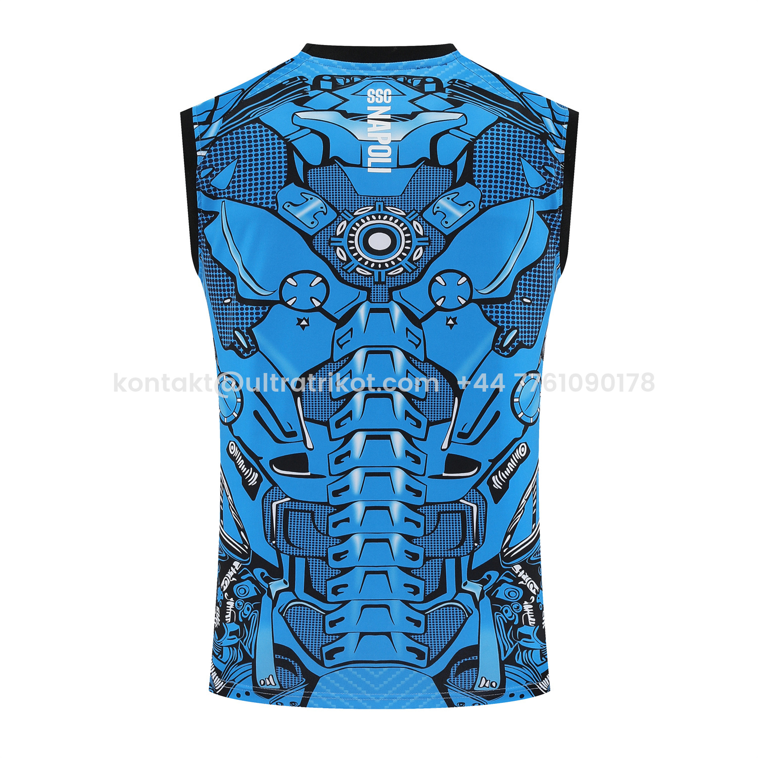UltraTrikot-Napoli 25-26 Vest Training Set - Blue Mecha Vest & Black Shorts