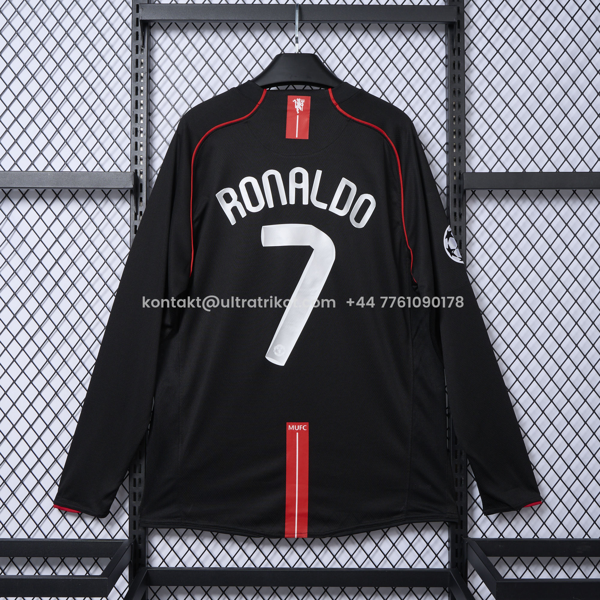 UltraTrikot-Retro Manchester United 07-08 Away Long Sleeve Jersey