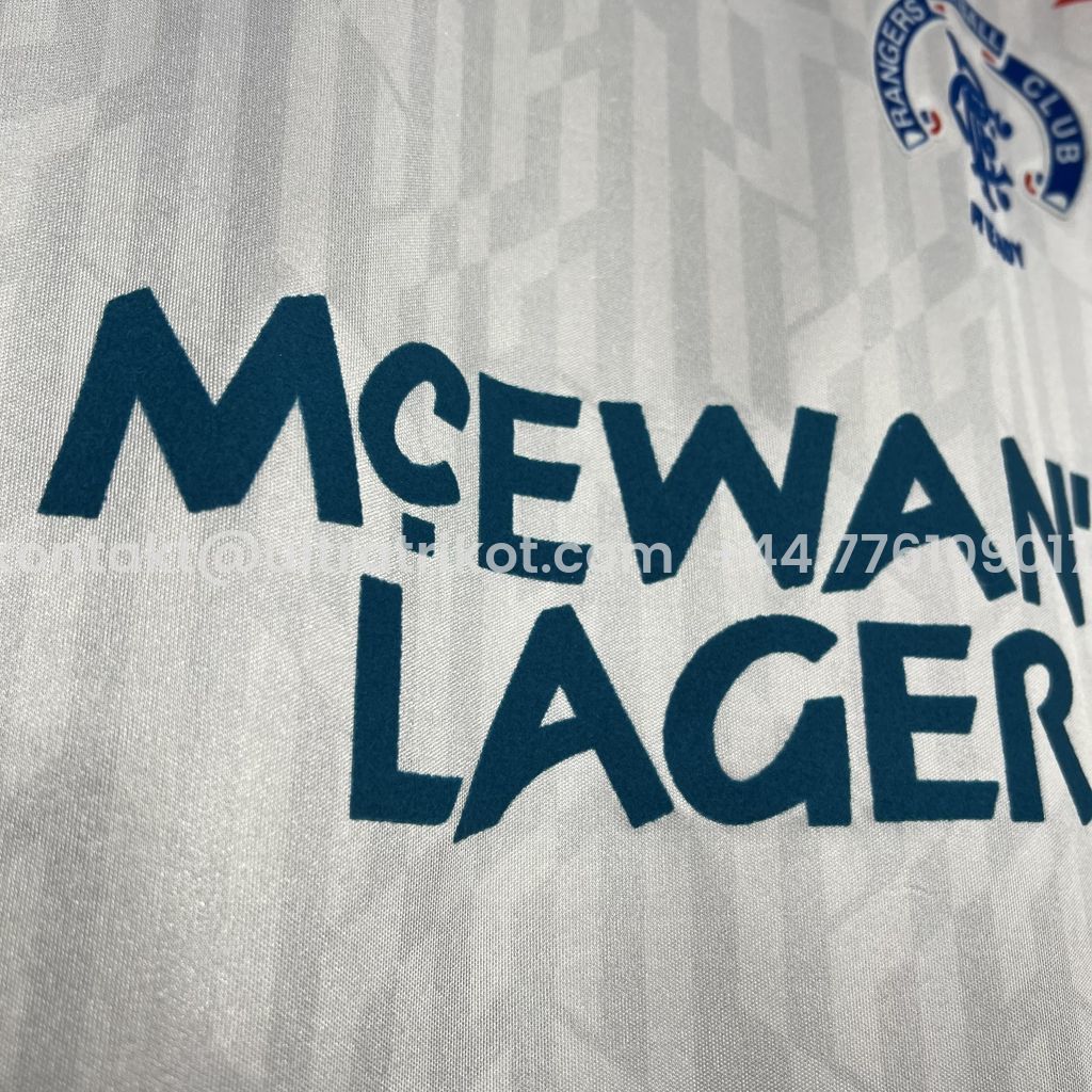 UltraTrikot-Retro Glasgow Rangers 1990-92 Away Jersey