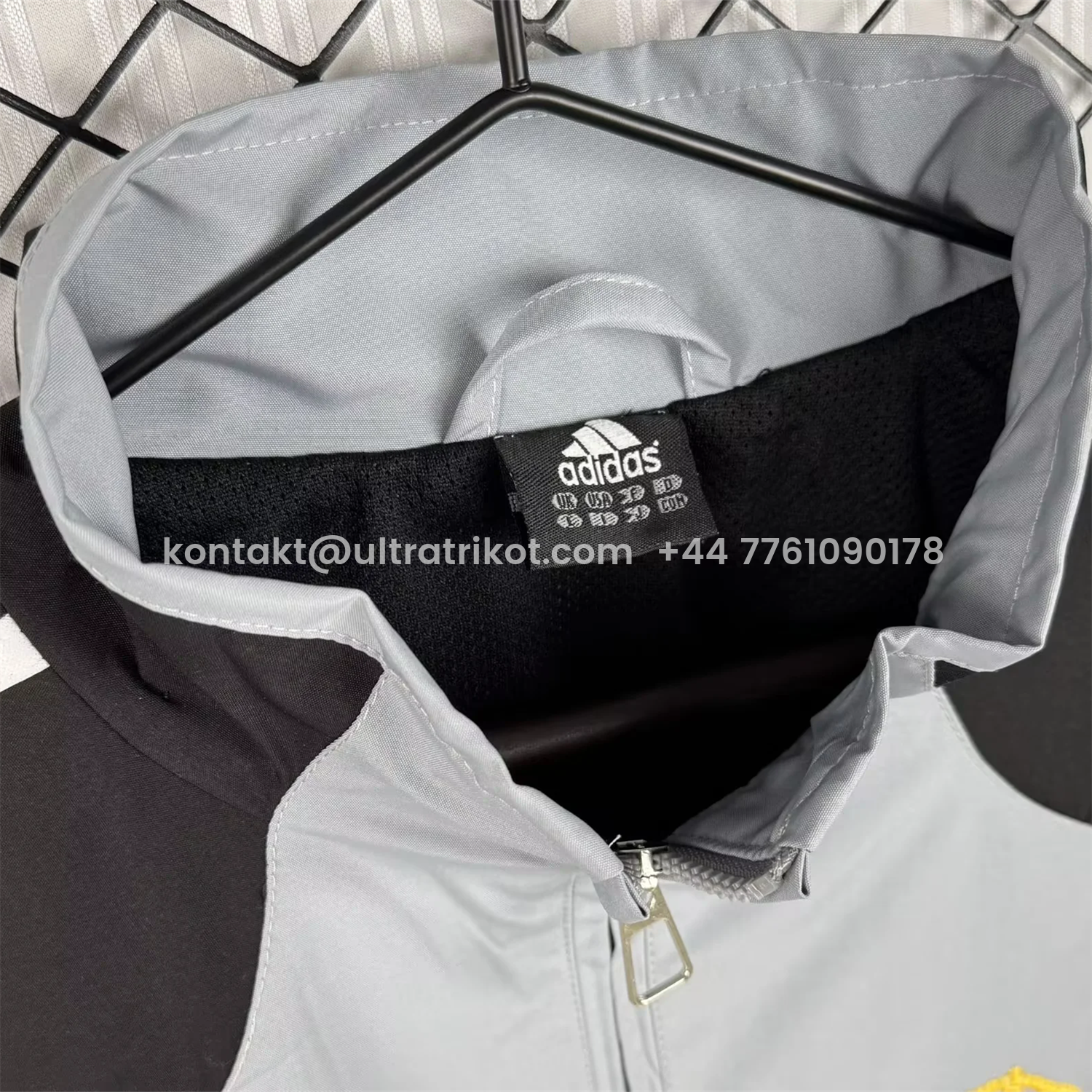 UltraTrikot-Retro Real Madrid 2004-05 Home Windbreaker Jacket - Grey