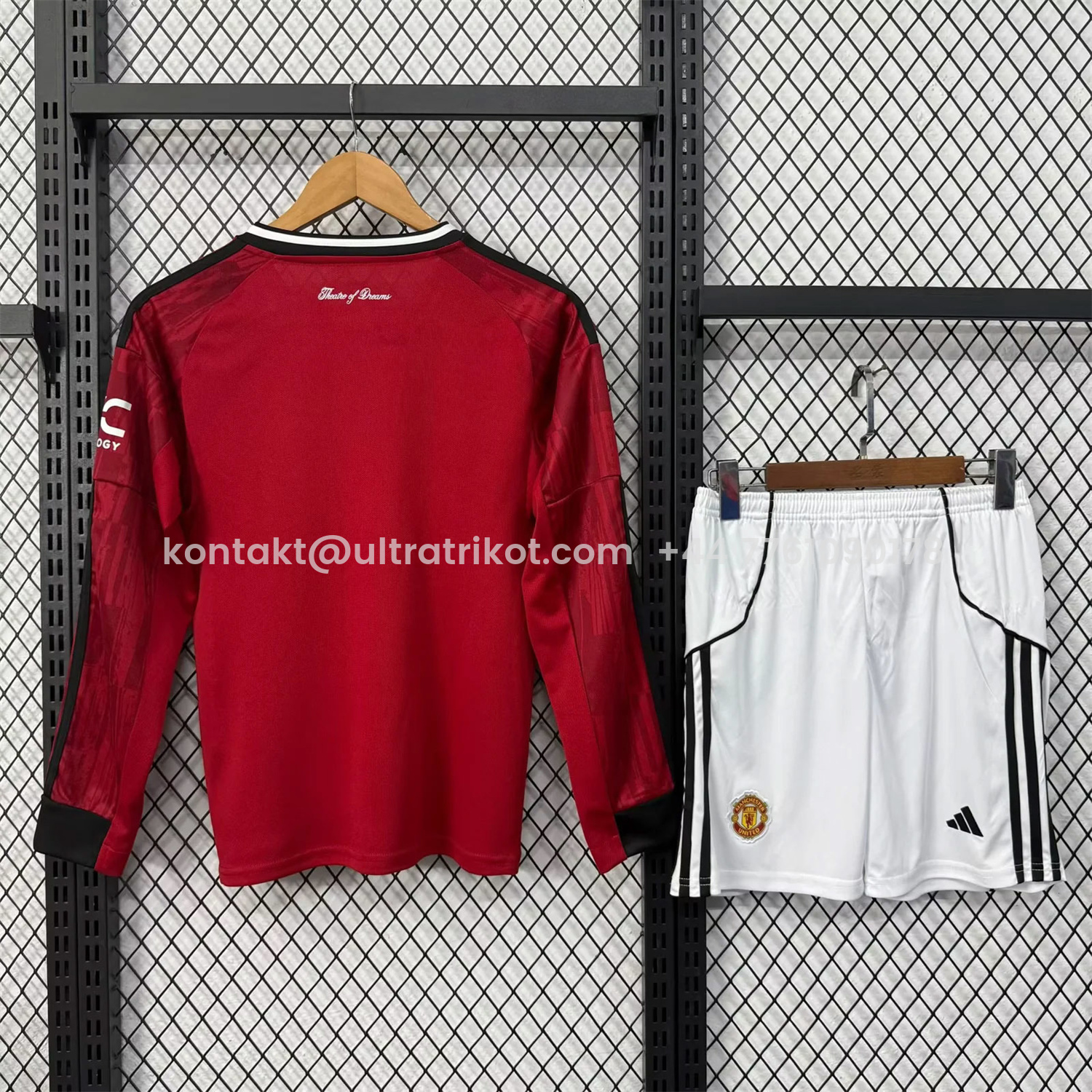 UltraTrikot-Manchester United 25-26 Home Long Sleeves Kids Kit