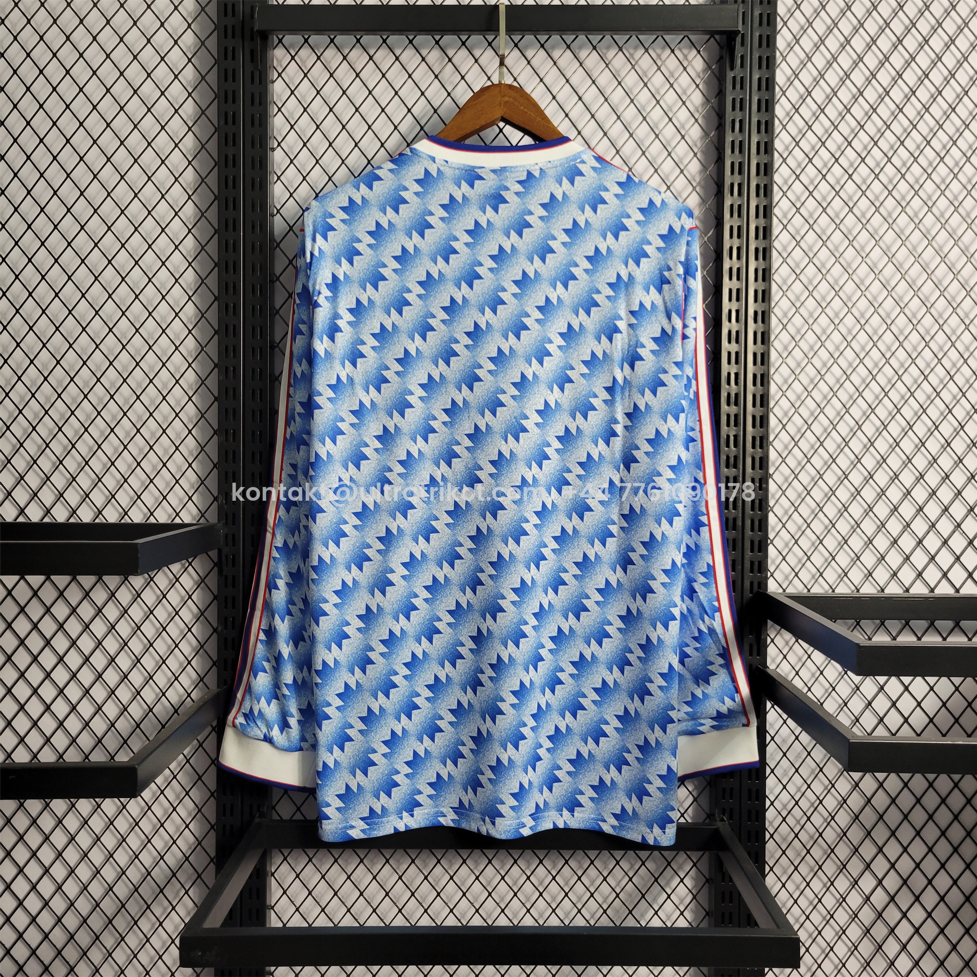 UltraTrikot-Retro Manchester United 90-92 Away Long Sleeve Jersey