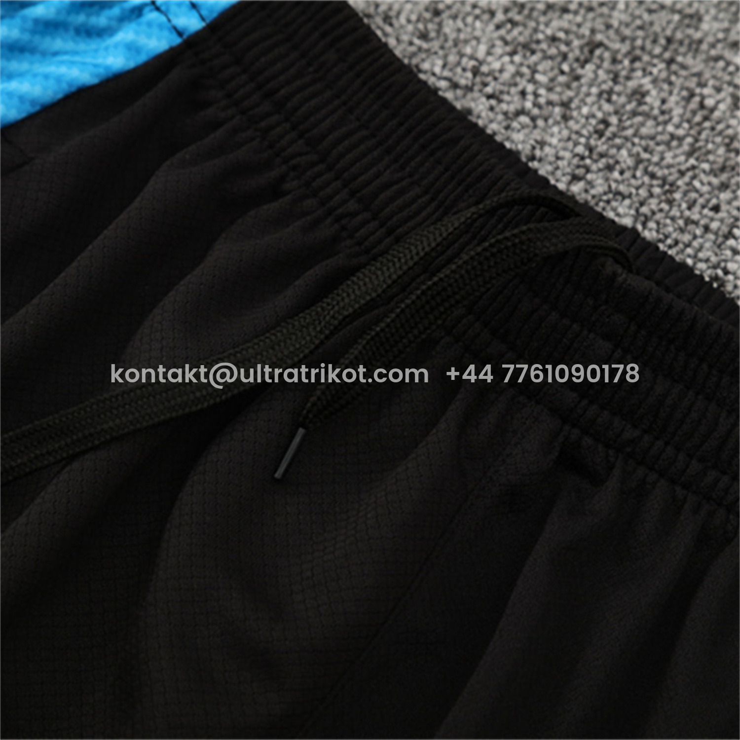 UltraTrikot-Napoli 25-26 Short-Sleeve Training Set - Blue Mecha Top & Black Shorts