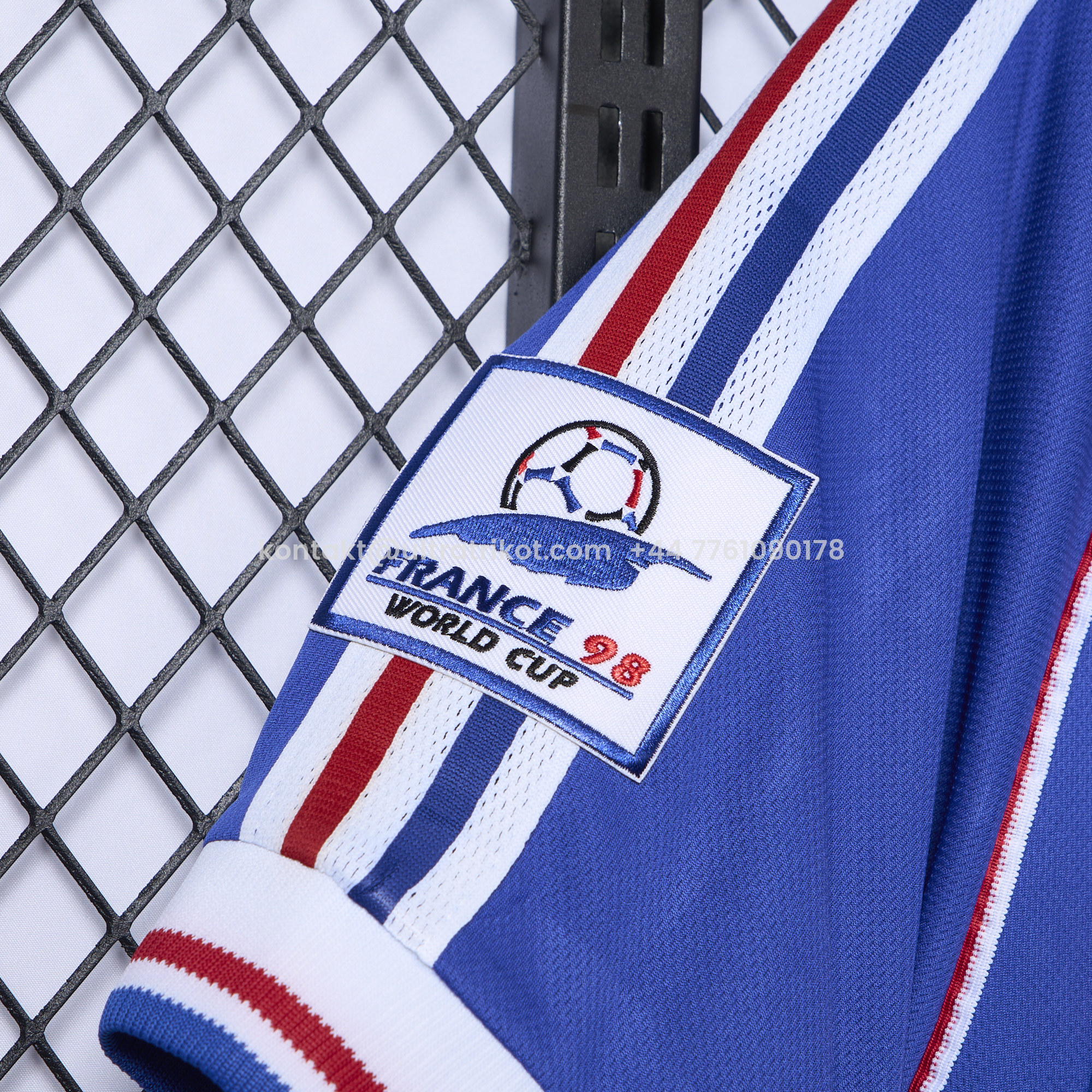 UltraTrikot-Retro France 1998 Home Stadium Jersey (with 1998 World Cup mark on right chest)