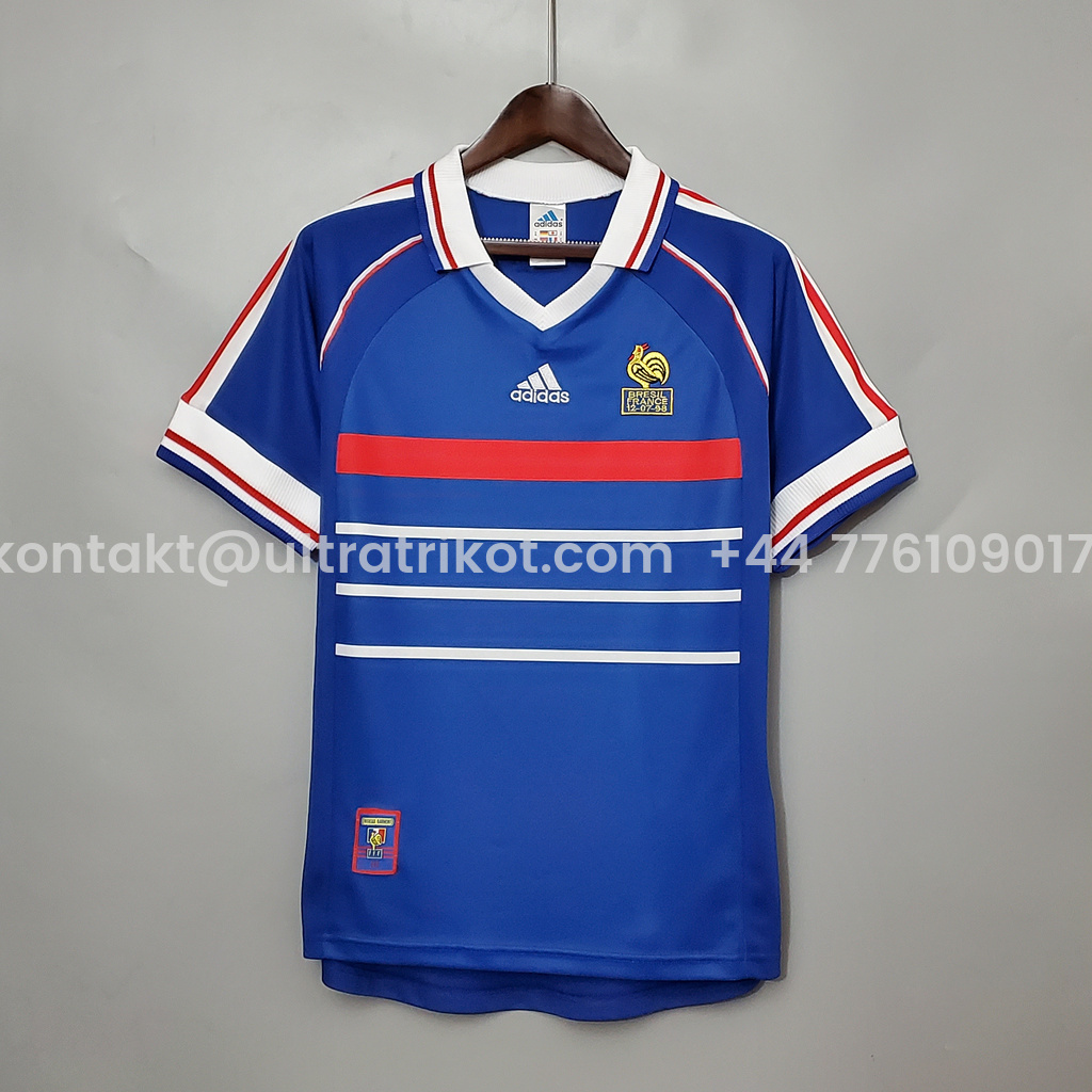 UltraTrikot-France Retro 1998 Home Jersey