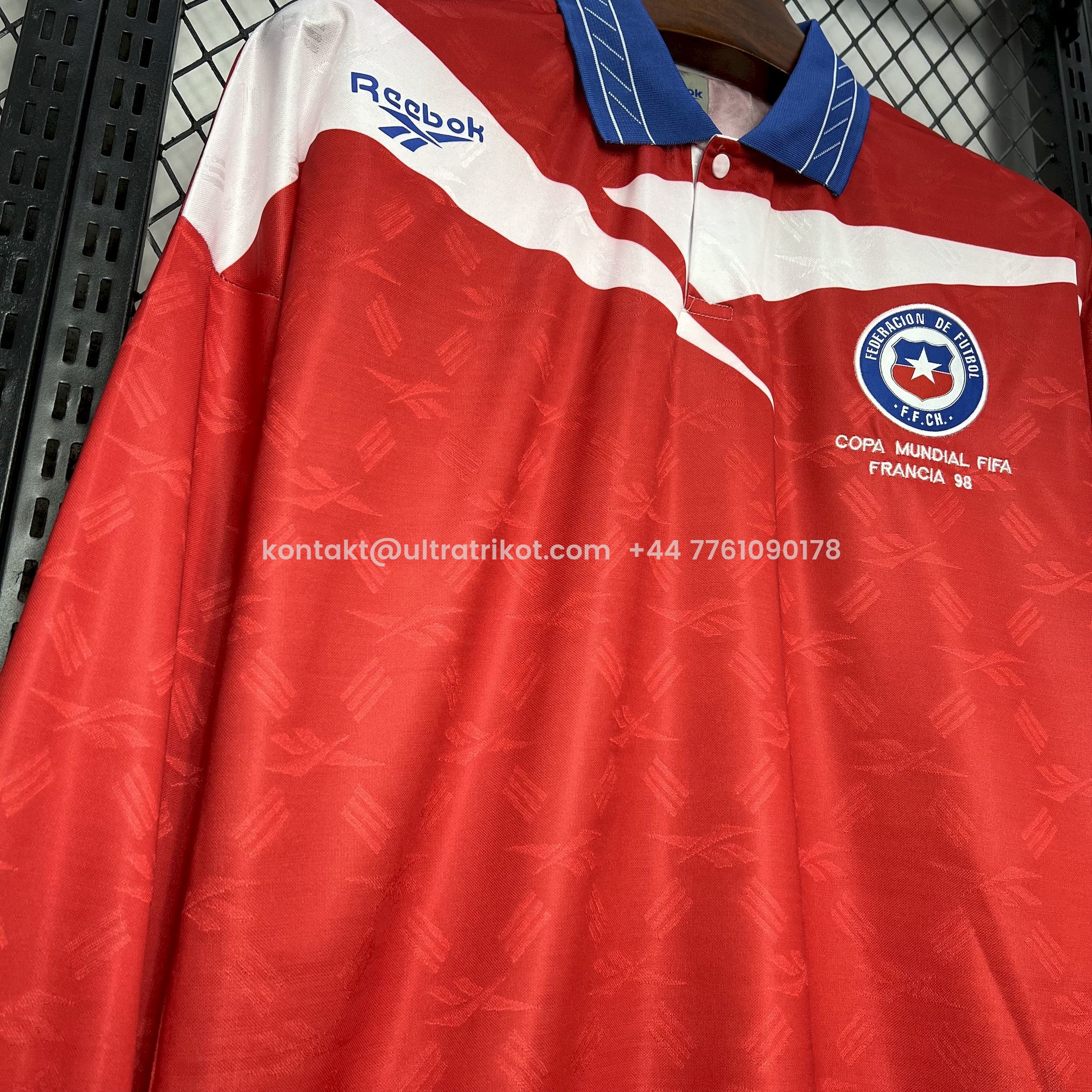 UltraTrikot-Retro Chile 1998 Home Long Sleeve Jersey