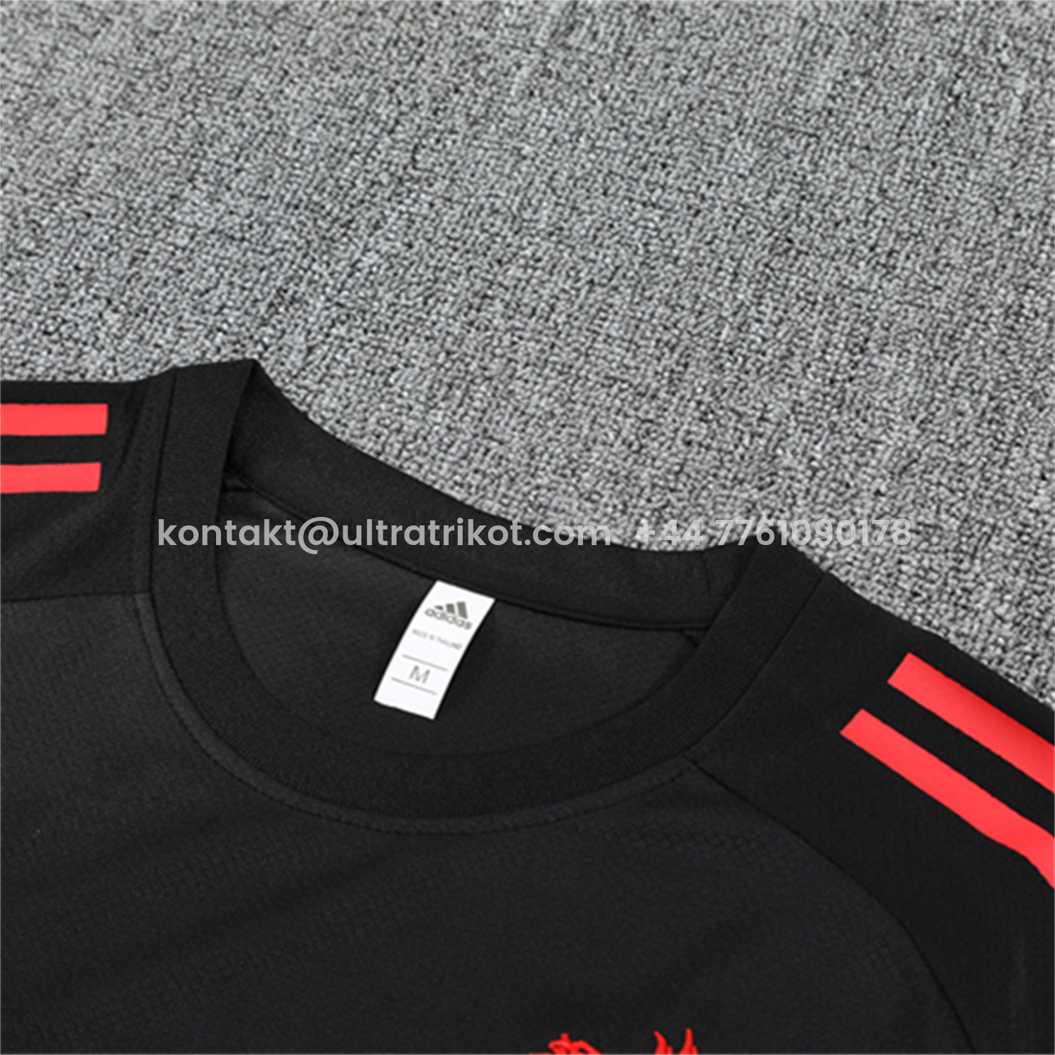 UltraTrikot-Liver.pool 25-26 Kids Short-Sleeve Training Set - Black Top & Black Shorts