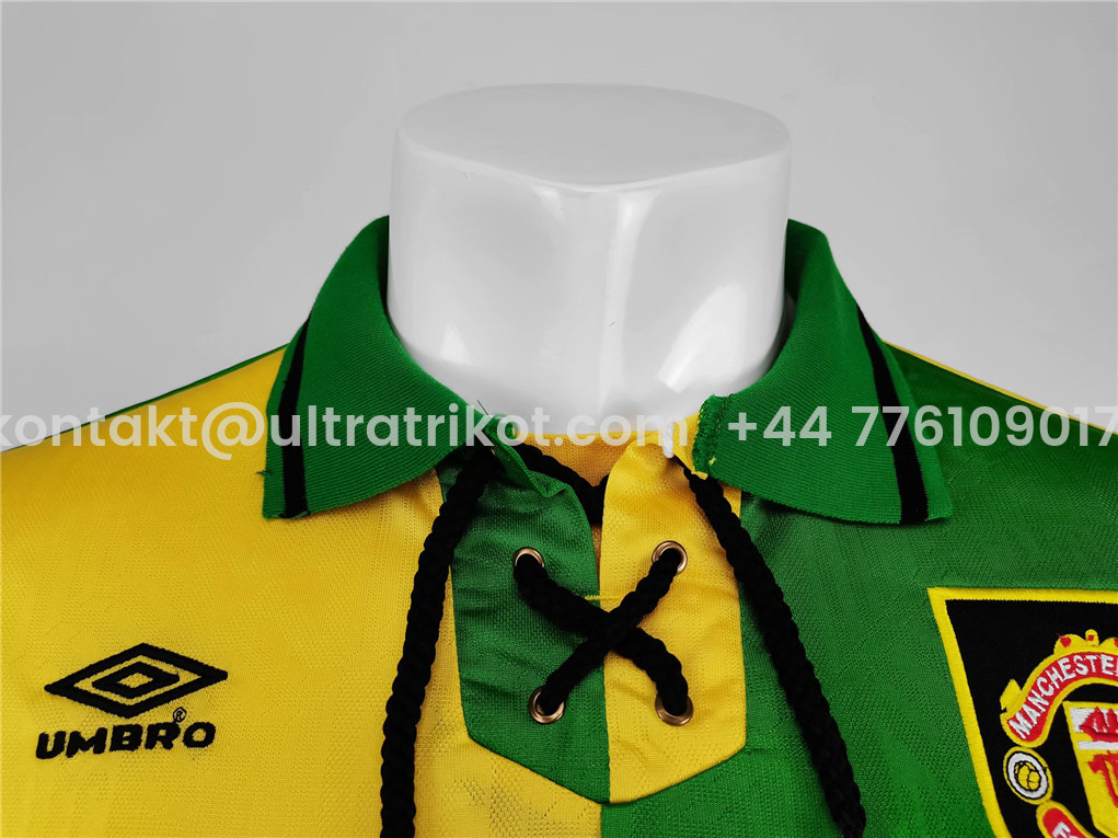 UltraTrikot-Retro Manchester United 92-94 Third Away Long Sleeve Jersey
