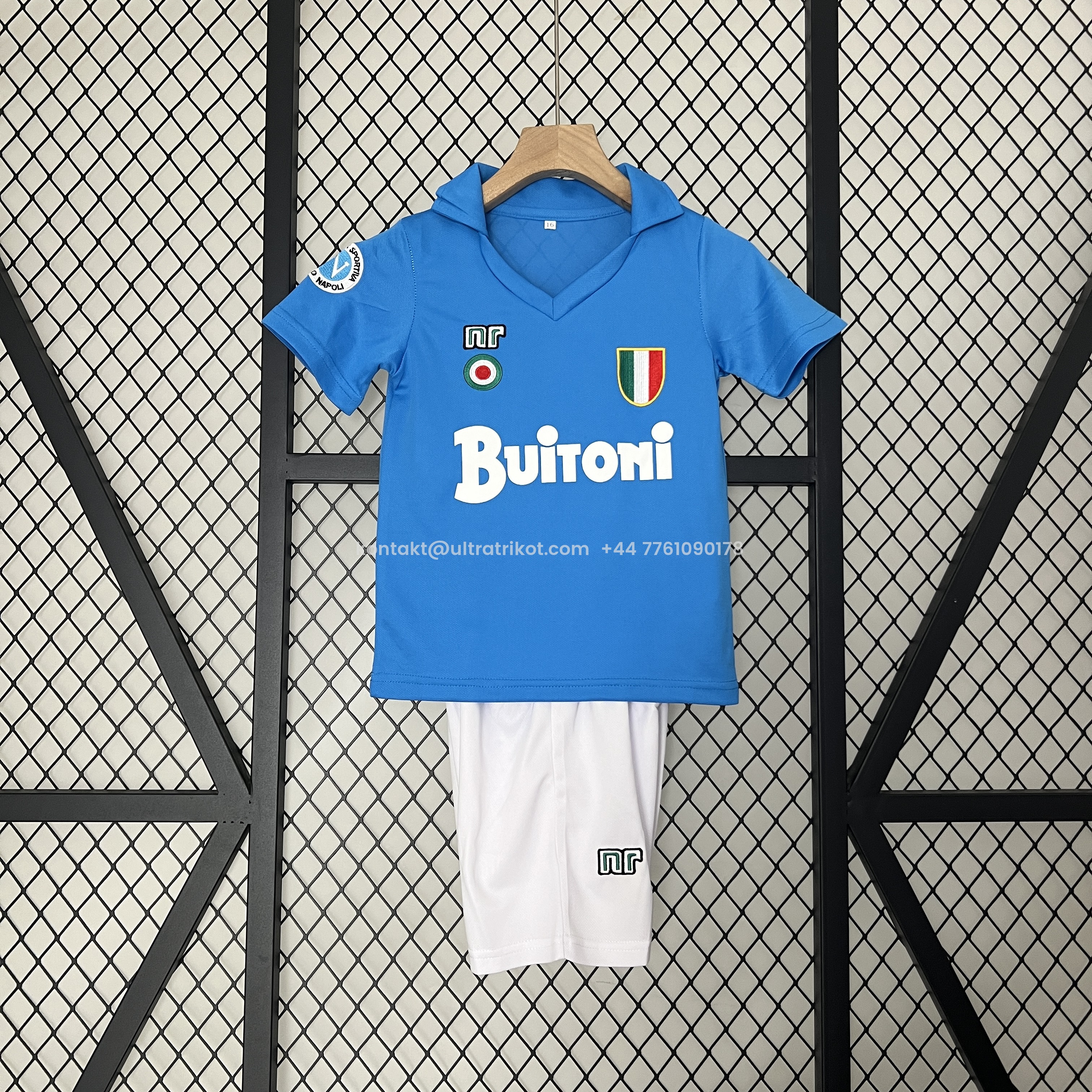 UltraTrikot-Retro Napoli 1987-88 Home Stadium Kids Kit