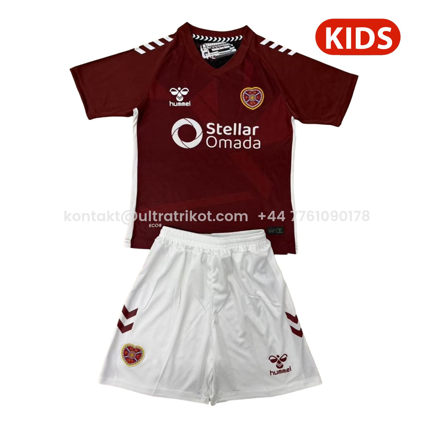 UltraTrikot-Hearts Heart of Midlothian 25-26 Home Kids Kit